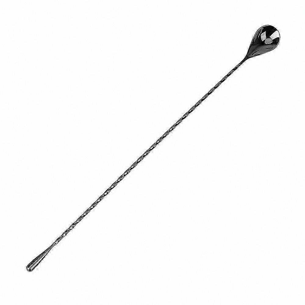 Stainless Steel Teardrop Bar Spoon with Spiral Pattern for Mixing Cocktails and Drinks