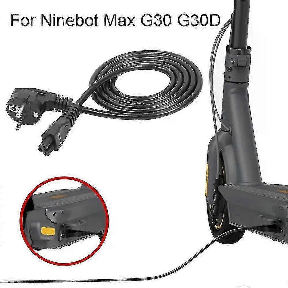 Elektroroller-Ladekabel Kompatibel mit G30 G30D G30LP G30LE Ersatz-Netzkabel EU-Stecker