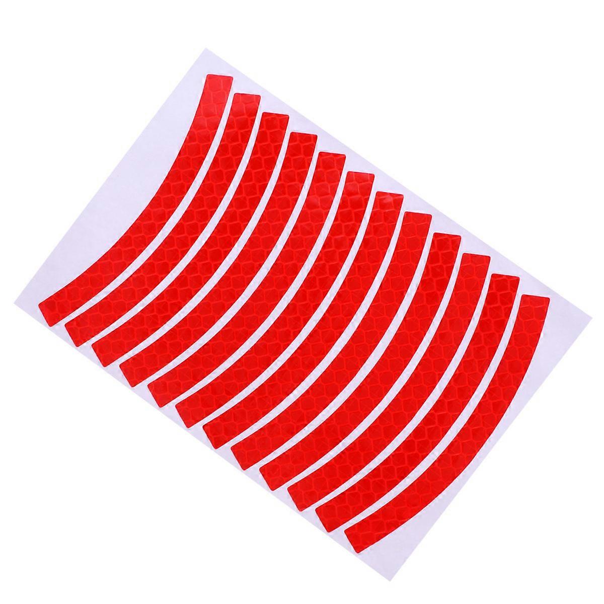 Safety Reflective Stickers 12Pcs Red Reflective Strips Kids Bike Nighttime Use High Security Reflective Luminous Patterns