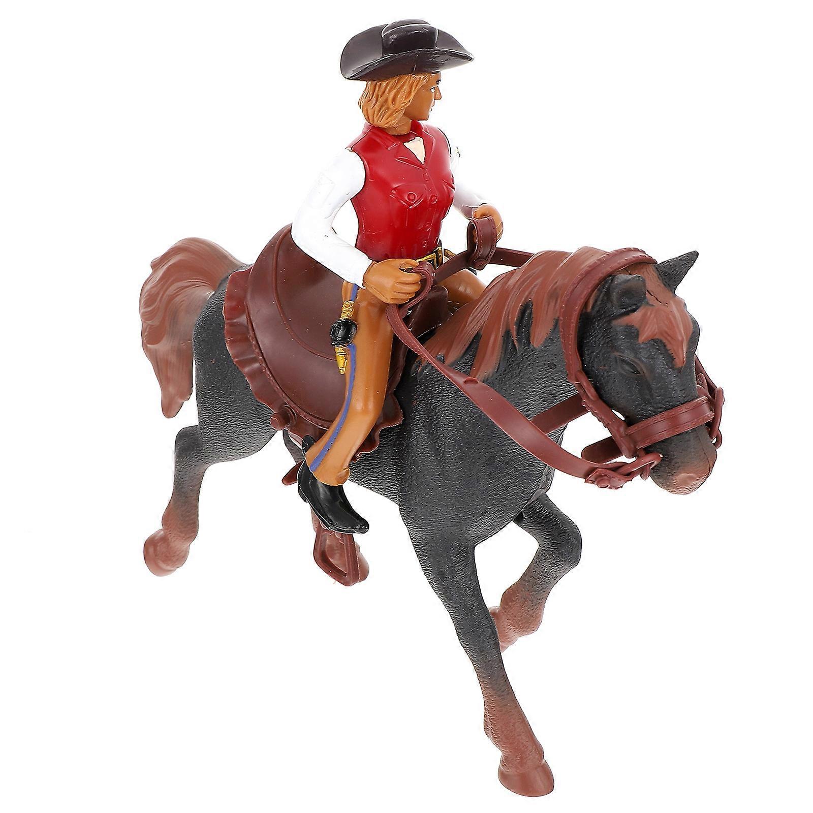 Black ABS Desktop Horse Model for Decoration with Fine Polish Process and Smooth Surface 1 Set