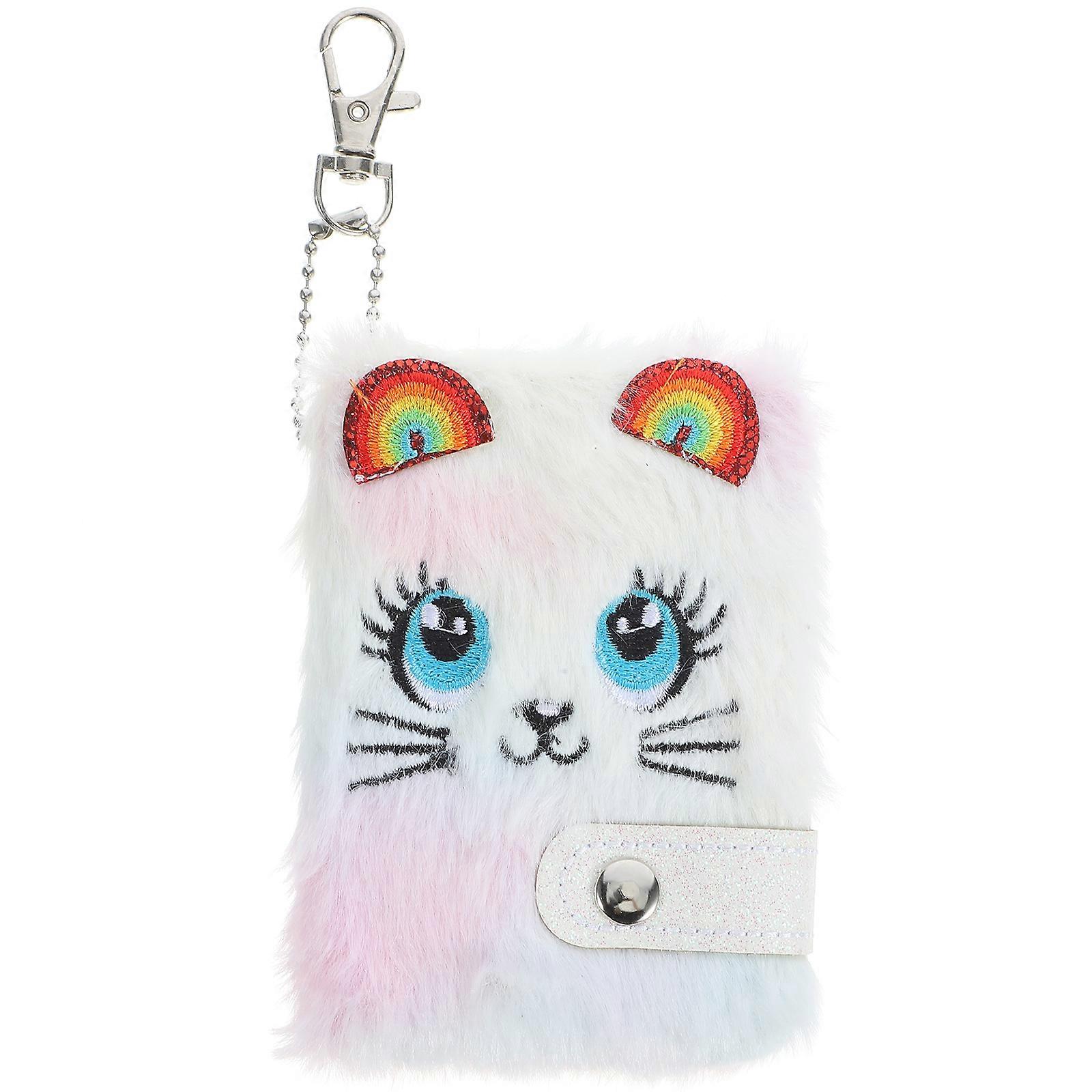 Cute Memo Book Plush Diary Book Mini Pocket Notebook Designed For School Note Taking Rectangular Shape 1Pcs