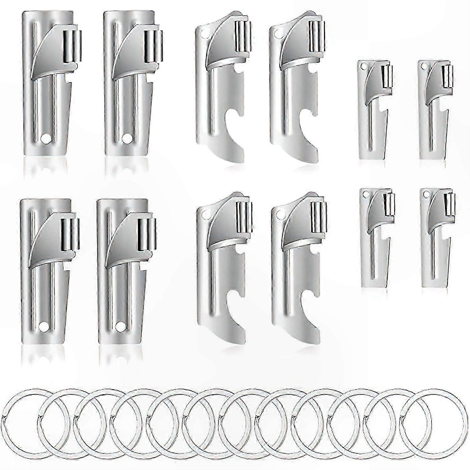 Stainless Steel Manual Can Opener with Key Ring for Easy Use and Portability