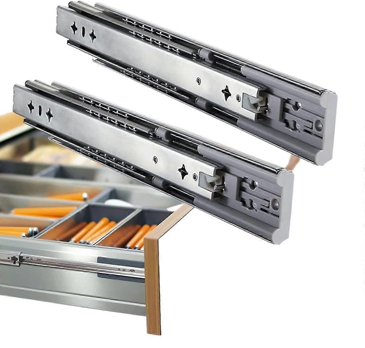 Heavy-Duty Drawer Slides, Ball-Bearing Soft-Close Metal Drawer Rails, Side-Mount 20 Inch for Kitchen Cabinets and RVs