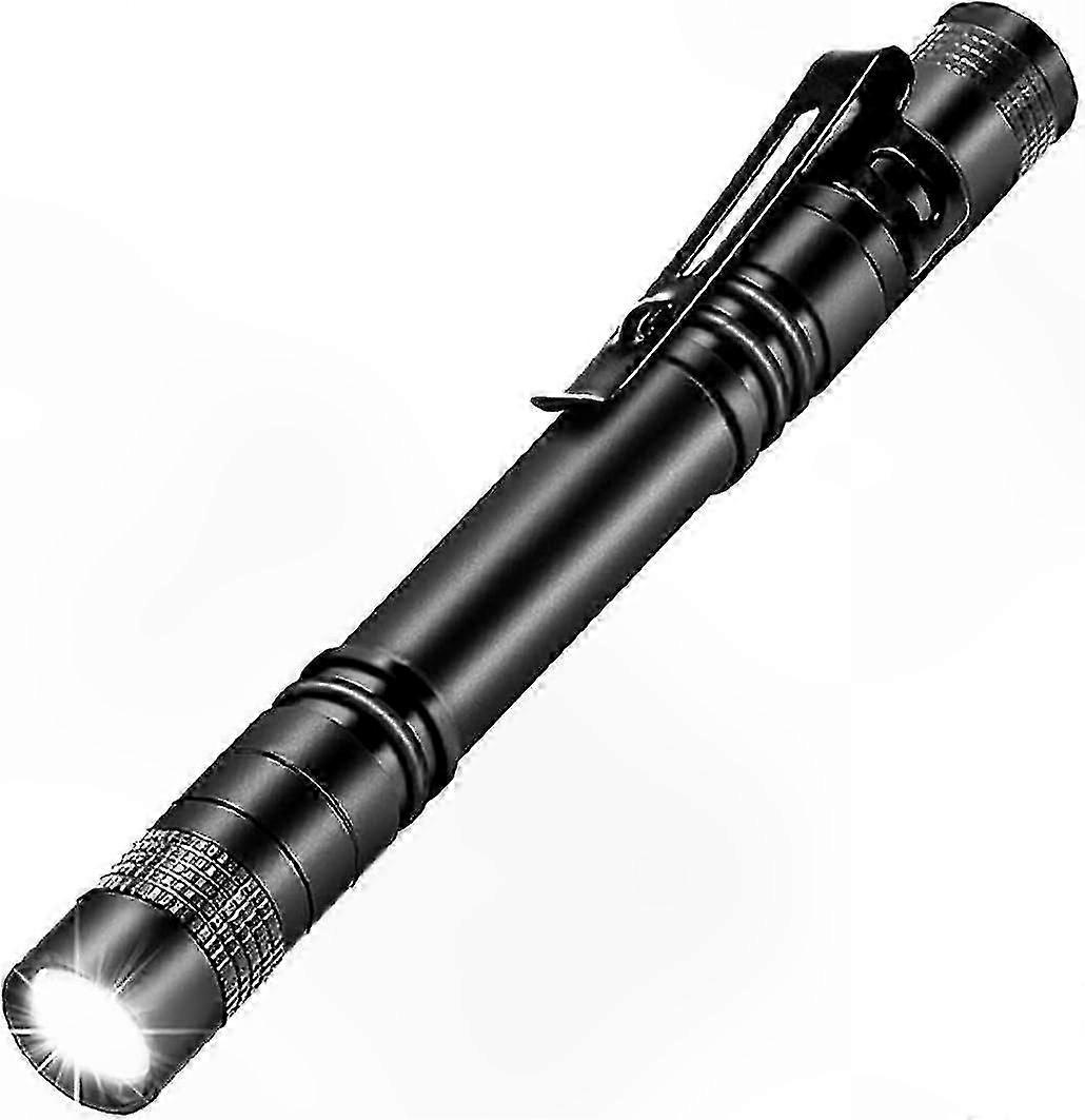 Mini Tactical Flashlight with Metal Clip, 100 Lumens Portable Penlight for Everyday Use and Emergencies