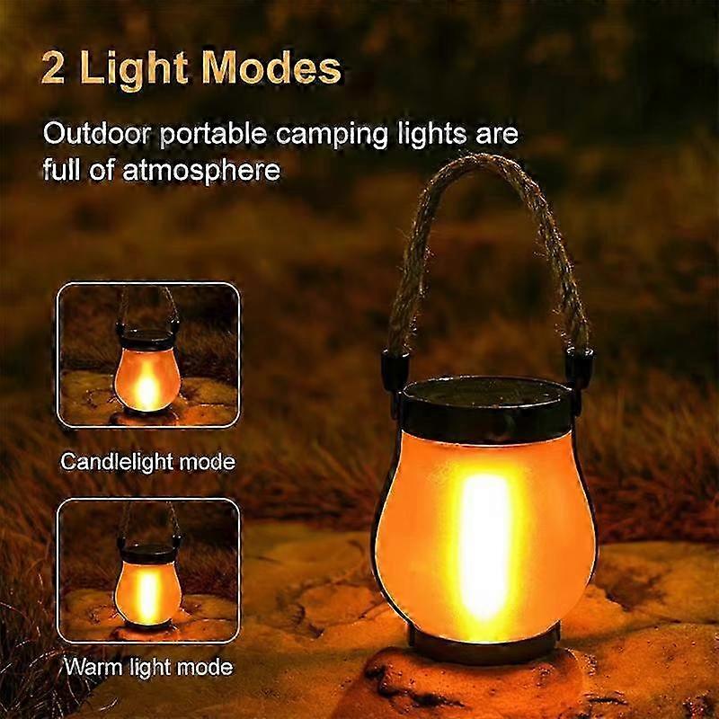 Dancing Flame Solar Lantern Outdoor Lights, Flame Solar Lanterns for Outside