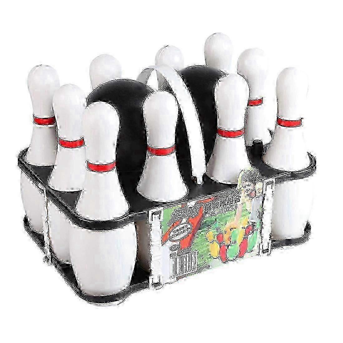 Complete Bowling Set for Family & Adults with 2 Balls & 10 Pins - Backyard Skittles Game for Kids and Adults - JZ