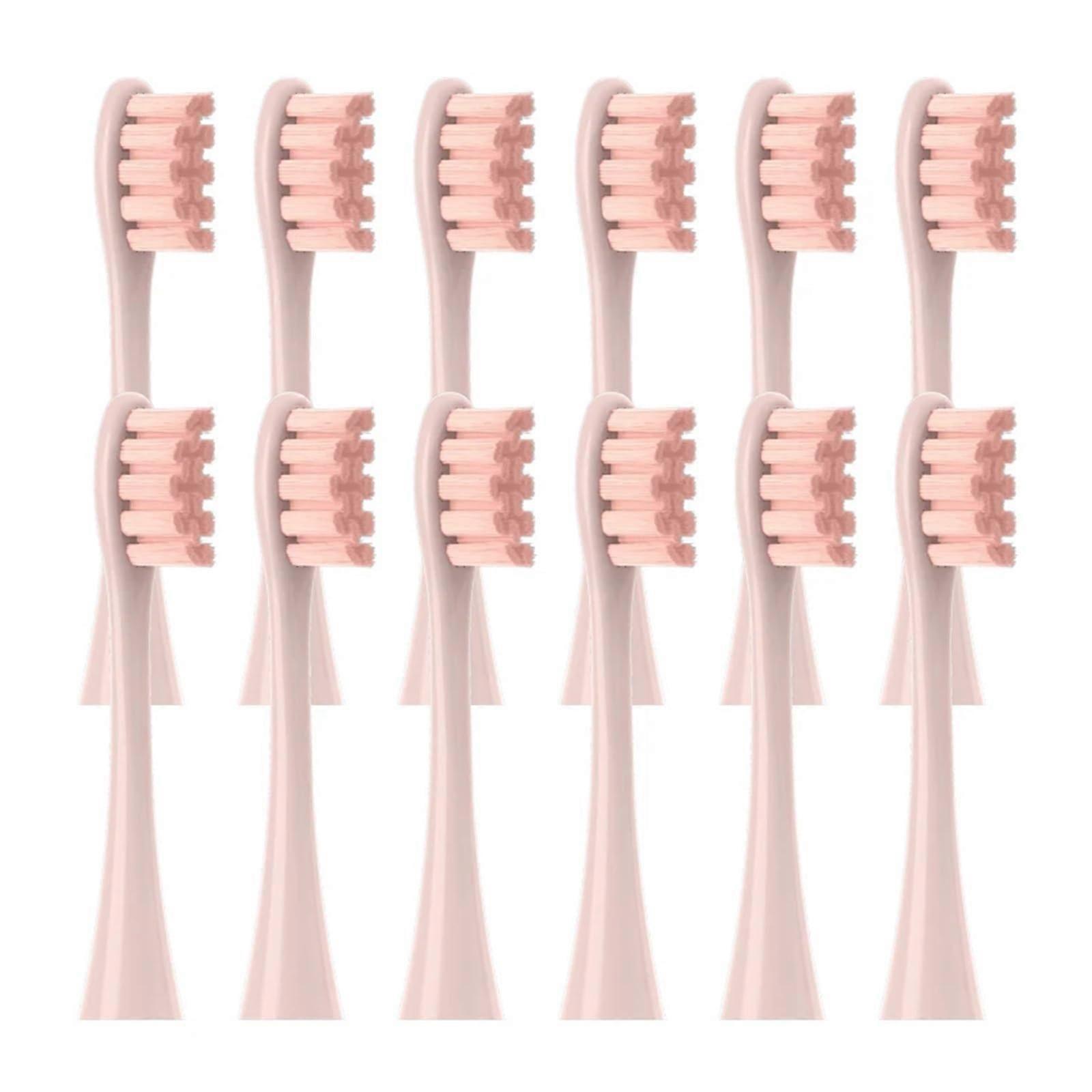 RCCCLXWO 12Piece Replacement Brush Heads, Compatible with Oclean X/X PRO/Z1/F1/One/Air 2/SE Electric Toothbrushes with Soft Bristles (12pcs Pink)