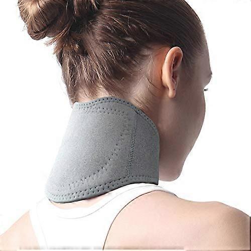 Neck Support SelfHeating Neck Warmer Adjustable Neck Collar Magnetic Grey