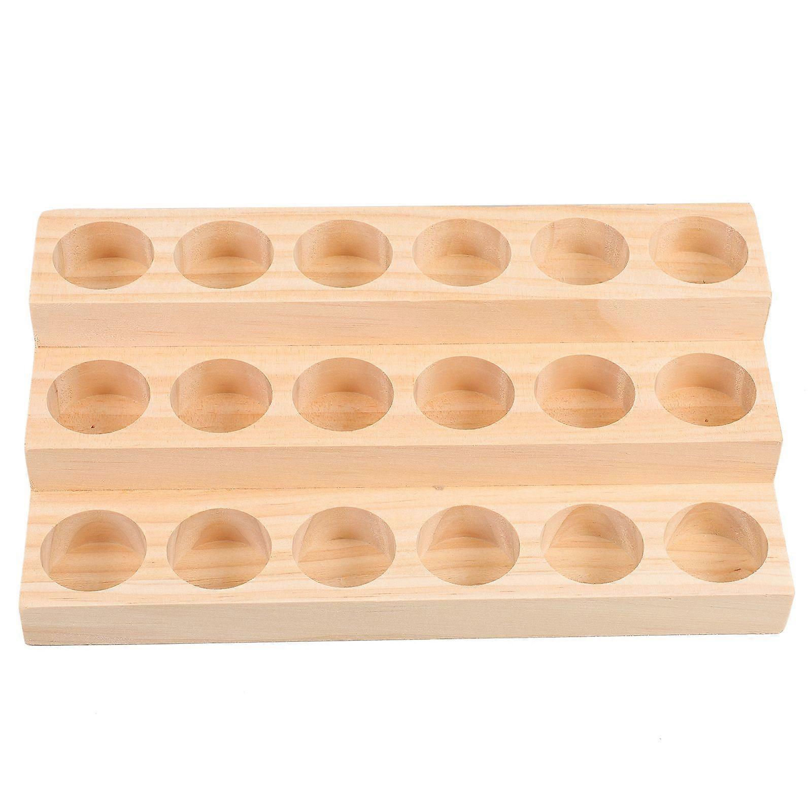 1pc Essential Oil Display Rack 3 Layer Bottle Storage Rack Wood Rack for Home
