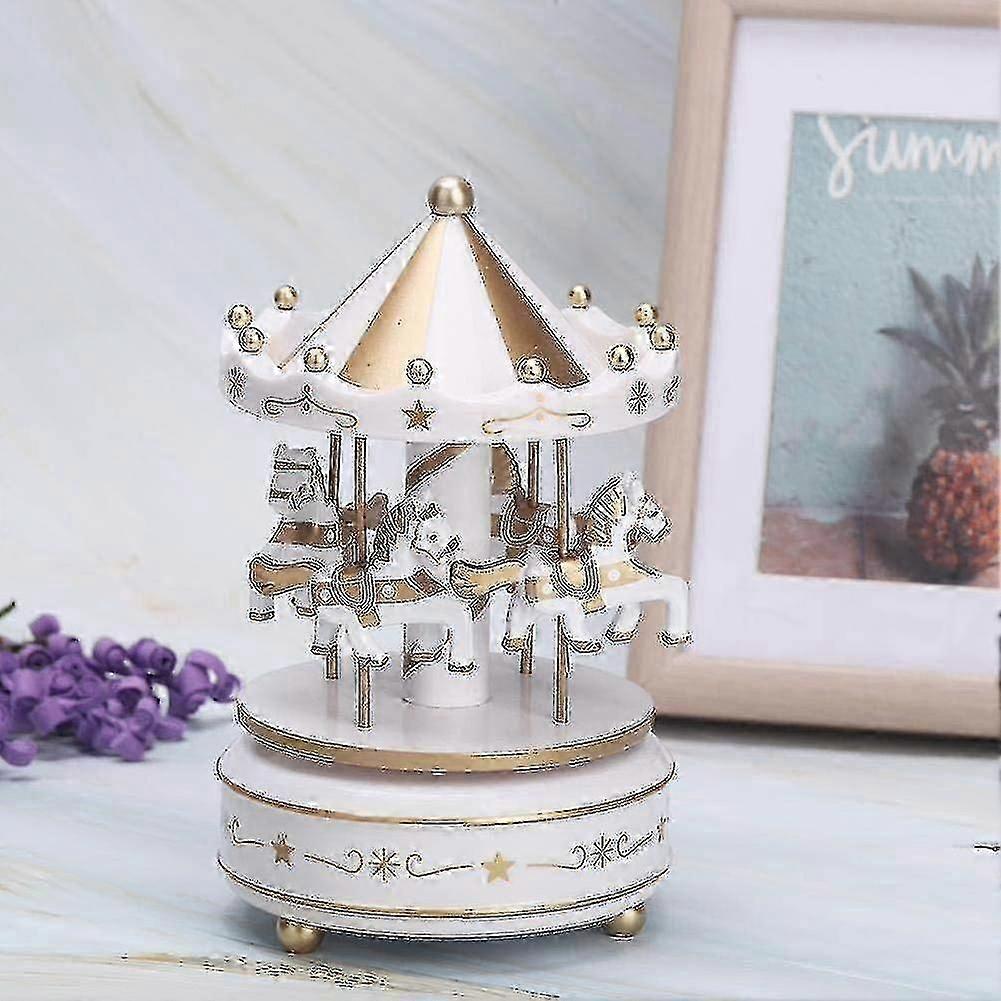Carousel Music Box  Carousel Carousel Gift Birthday Gift (white)