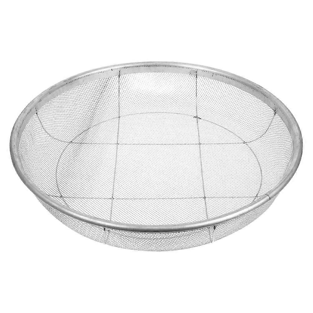 Iron Wire Mesh Sieve for Efficient Soil, Sand, Gravel, and Grain Filtering - Heavy-Duty Fine Mesh Screen for Gardening, Construction, and Agricultural