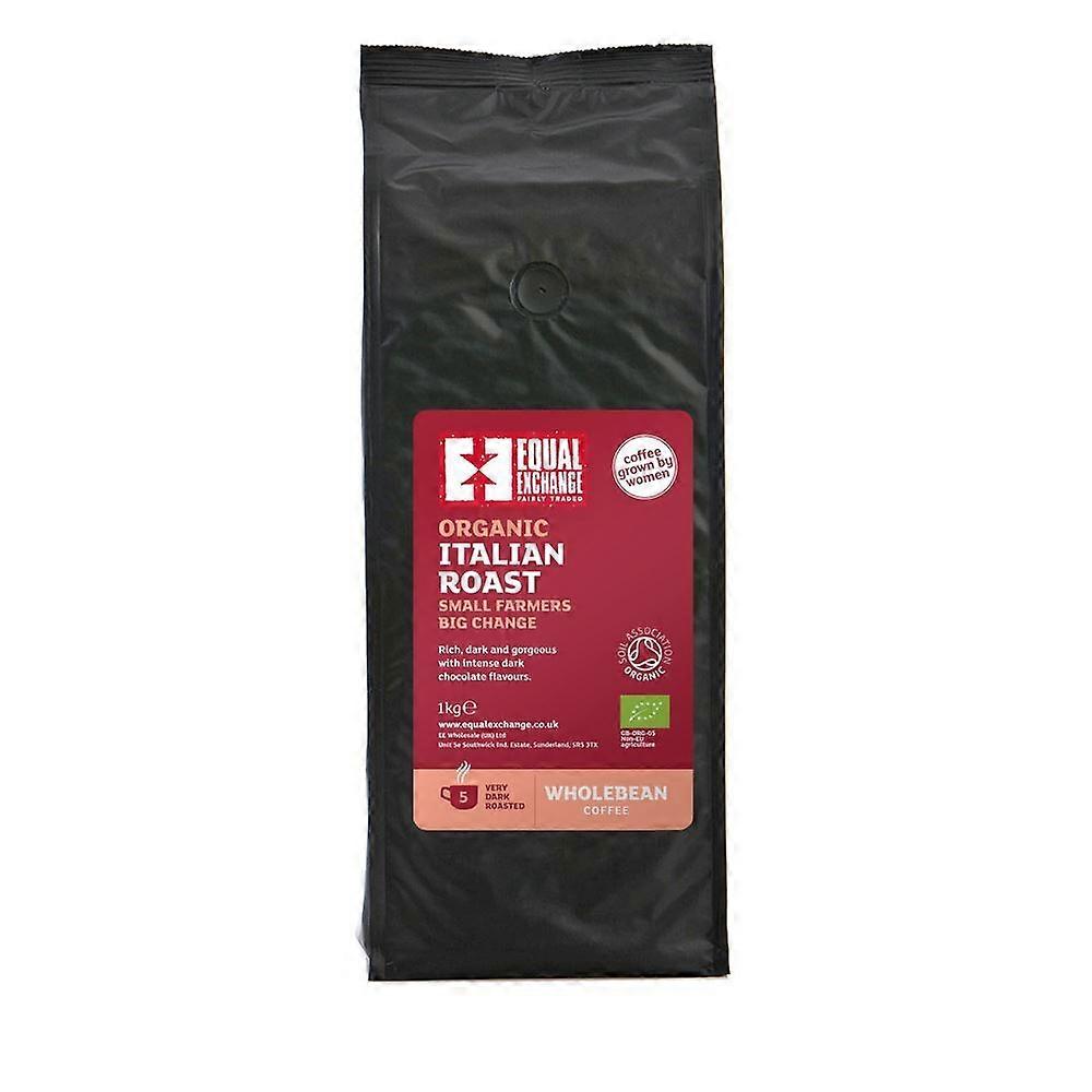 Equal Exchange Organic Italian Roast Beans Coffee 1kg - 3 Pack