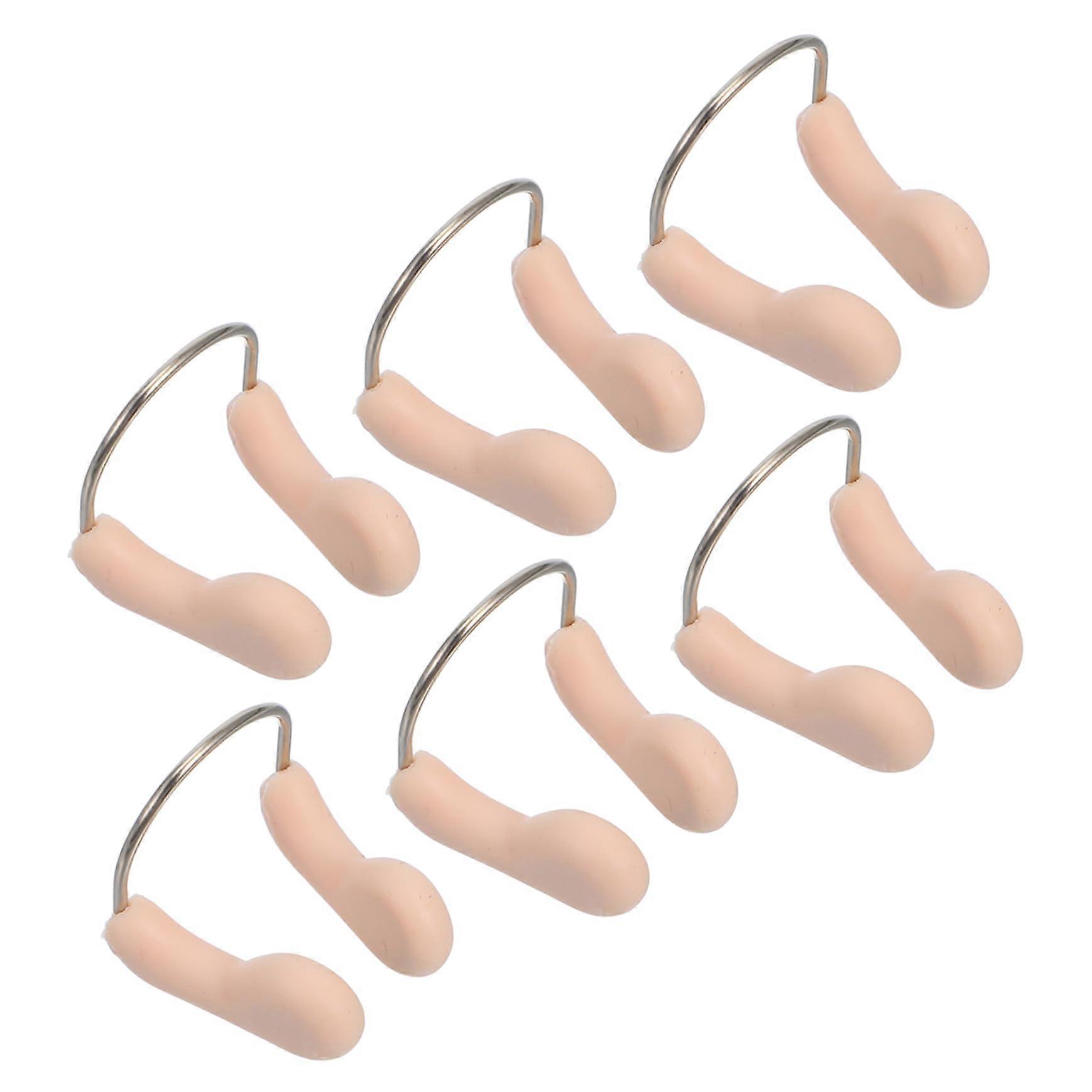 6pcs Nose Clip for Swimming Underwater Soft Stretchy Design for Fresh and Use Professional Swimming Gear Color Ref: 2483