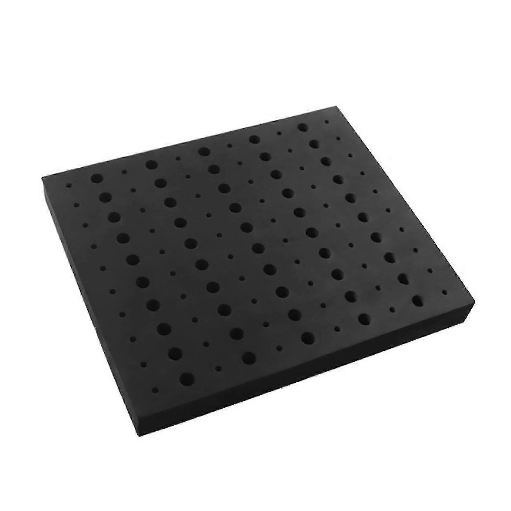 Router Bit Storage Tray with 110 Holes for 1/4" & 1/2" Shank Milling Bits - Black Organizer Holder