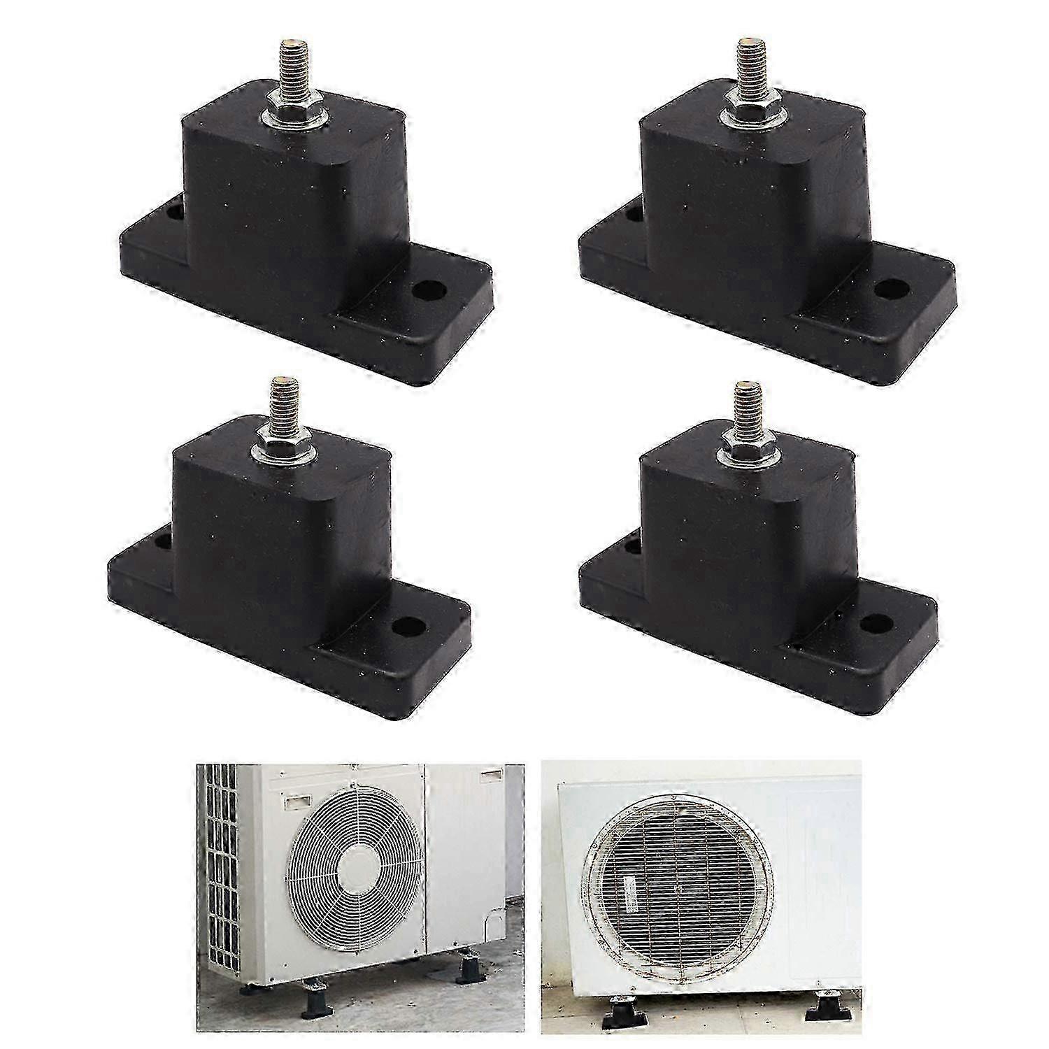 4-pakning gummivibrasjonsisolatorer for Mini Split AC-monteringsbraketter - Utendørs bruk Anti-Shock Pads