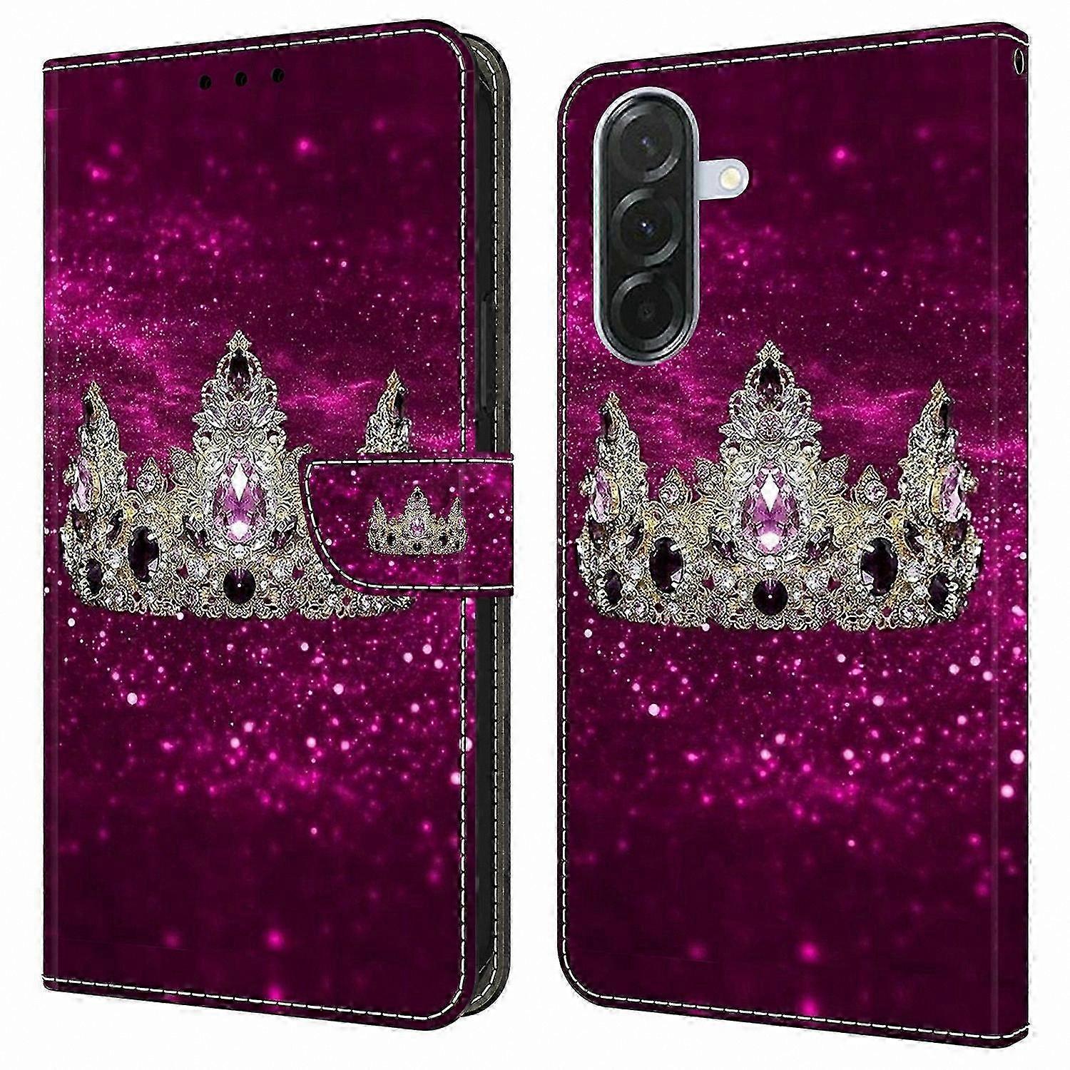 Wallet Case with Stand Function and Pattern Design for 5G Phones-Compatible with A36 Model PU Leather Flip Cover Protector