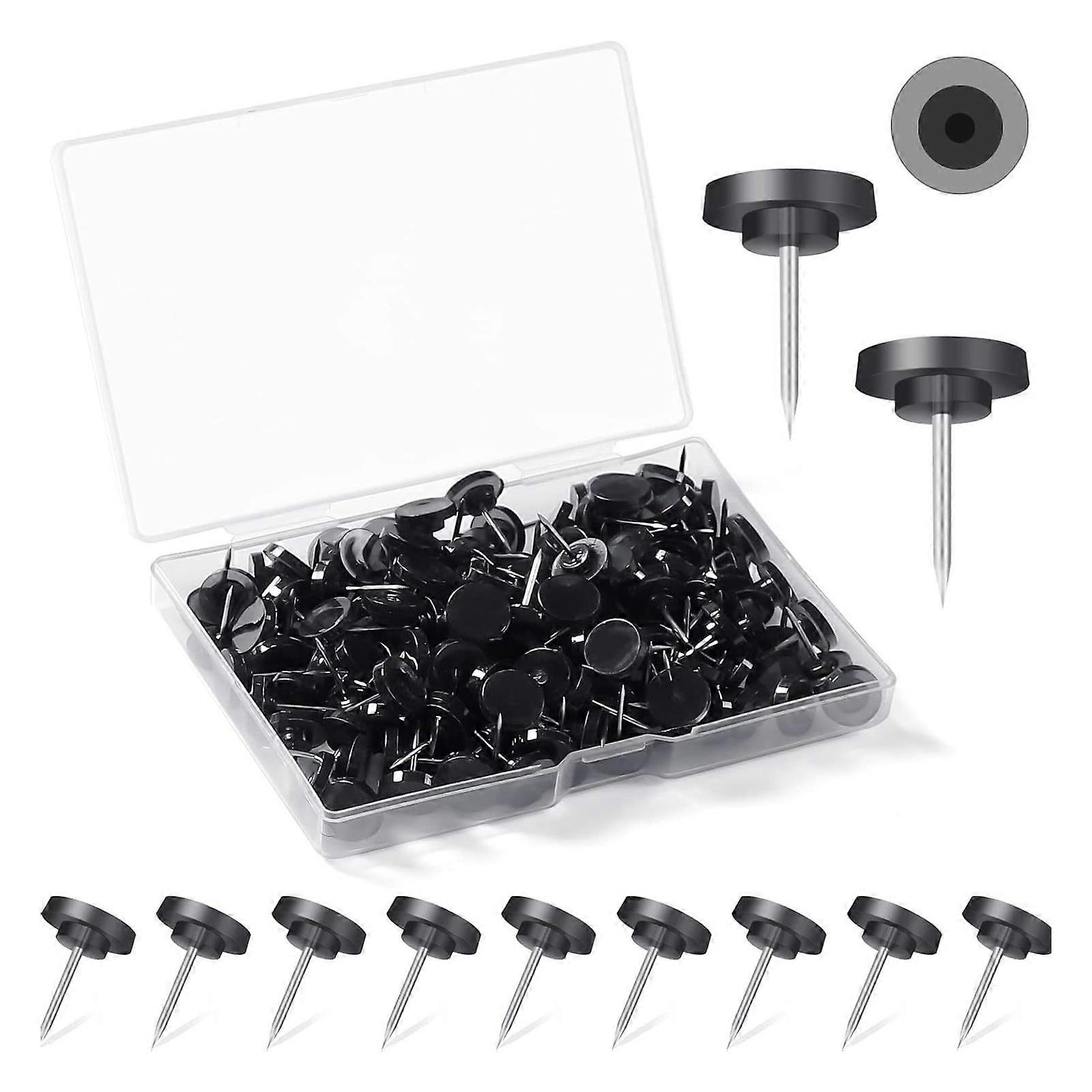 150Pcs Round Flat Head Push Pin Decorative Thumbtacks Cork Notice Board Pin with Case for Cork Board Bulletin Board Multicolor