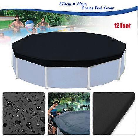 3.7m 12ft Protective Black Pool Cover for Above Ground Pools