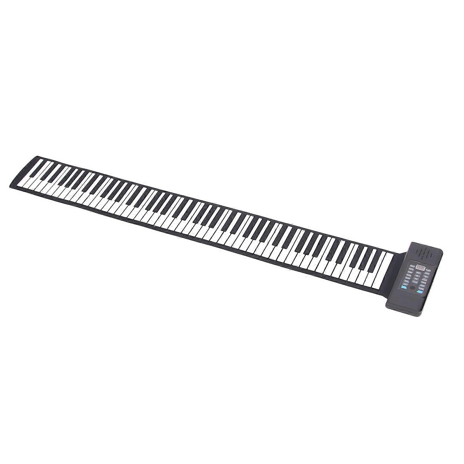 88-Key Thickened Folding Roll Up Piano Keyboard with Battery
