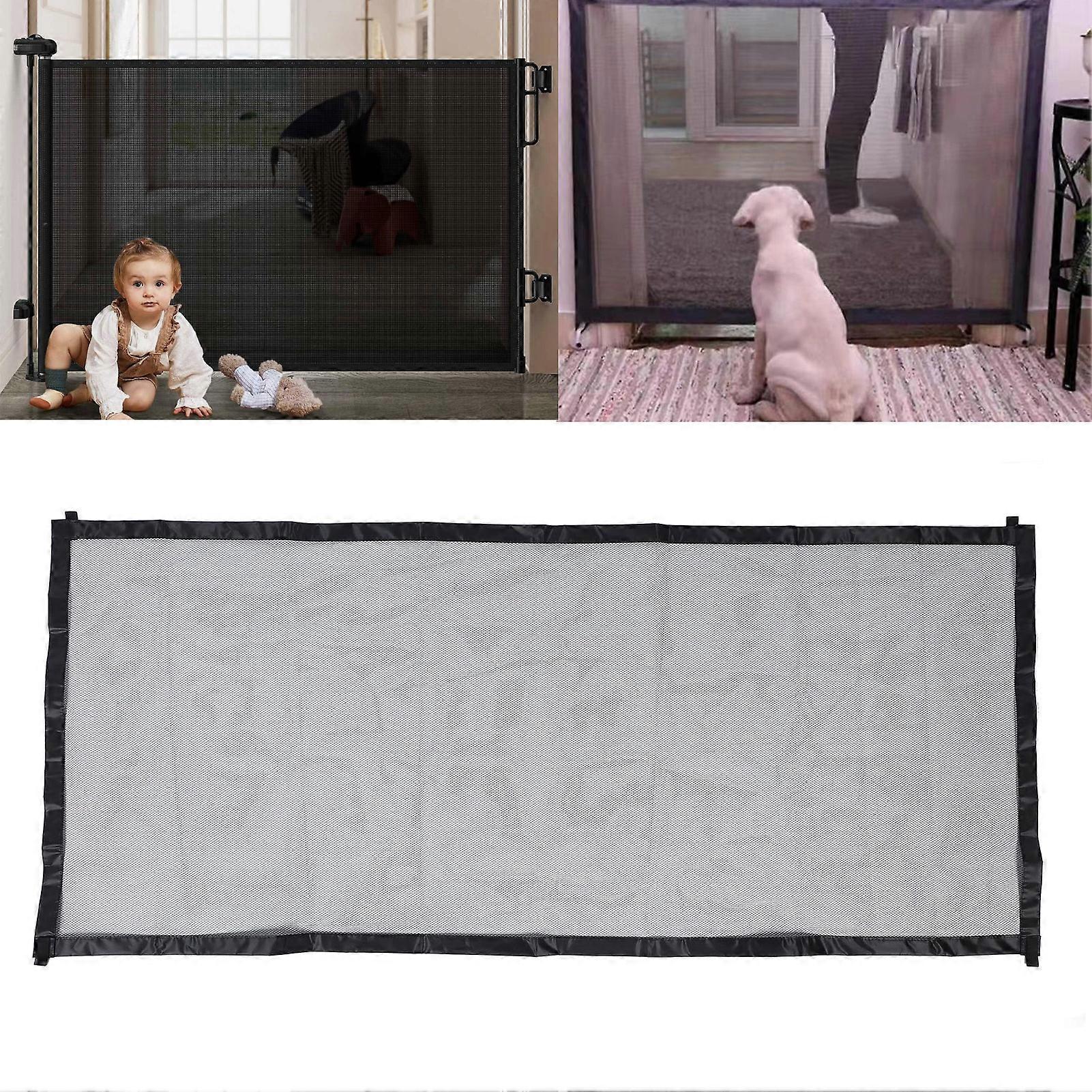 Pet Mesh Gate 180cm Foldable Dog Cat Safety Gate Portable