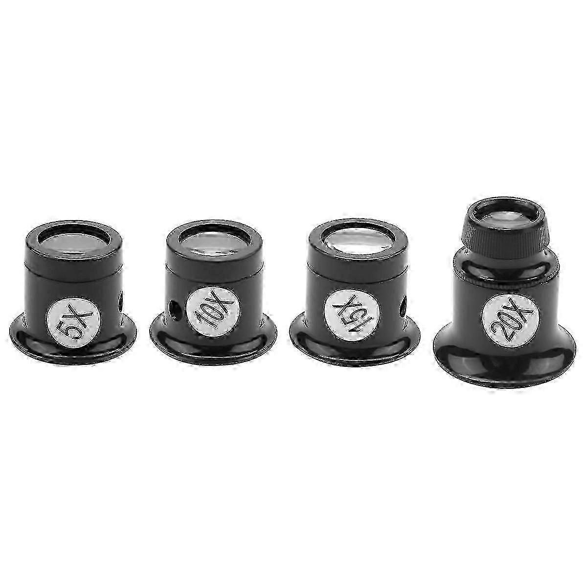 4 قطع Lupenbrillenlupen مجموعة 5X 10X 15X 20X Uhr Reparatur Lupenlupe مجموعة Lupe Lupe g20242170547