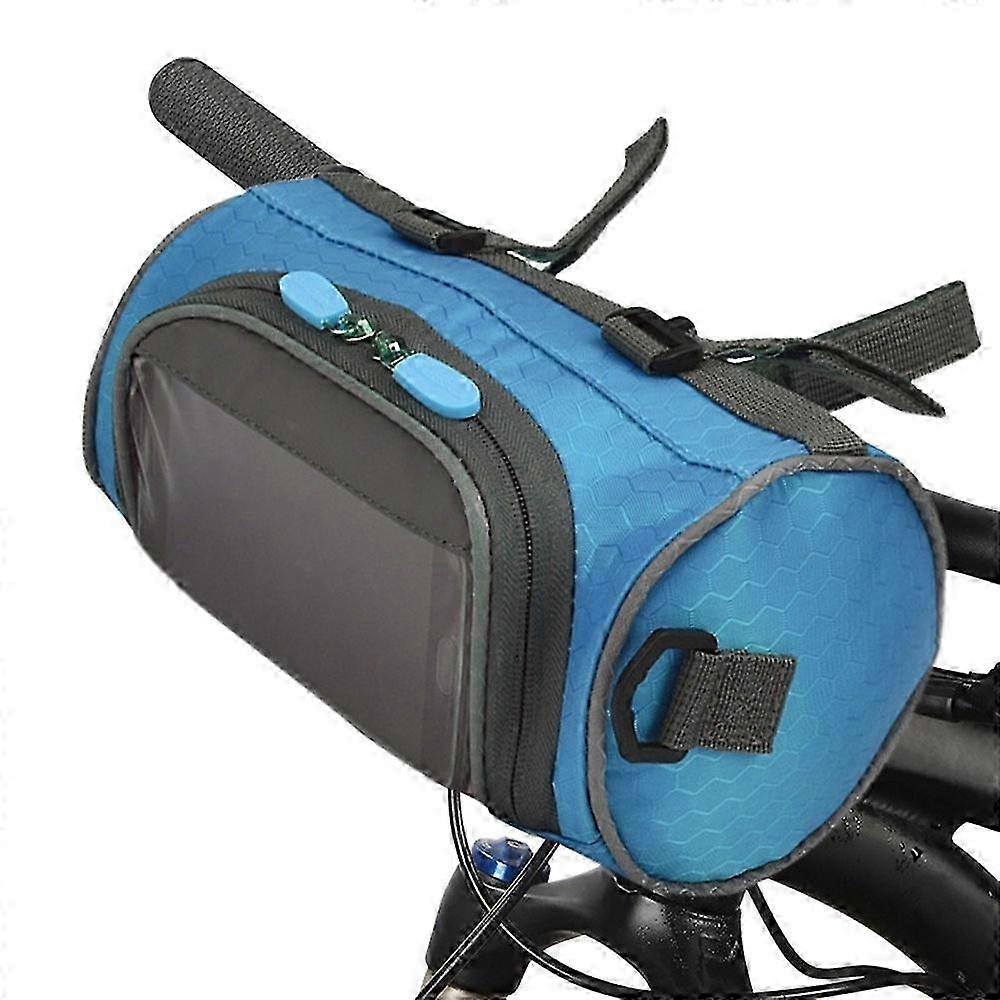 Waterproof Bike Handlebar Bag with Touch Screen, Large Capacity Front Storage Bicycle Bucket Bag