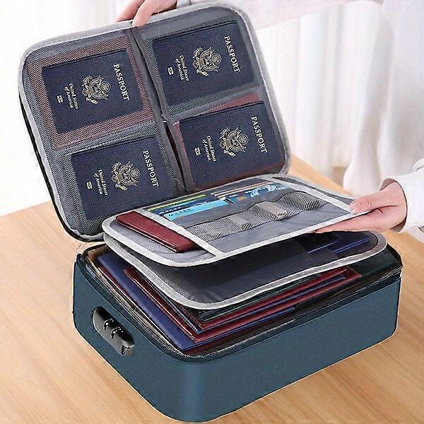 A 3-layer waterproof file bag with a lock