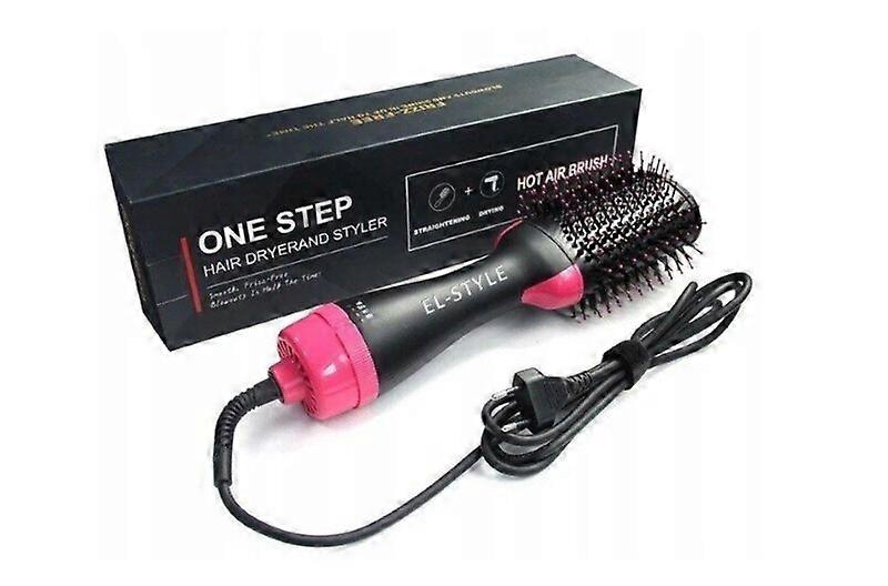 Secador de pelo y styler, negro/rosa, con funciones combinadas