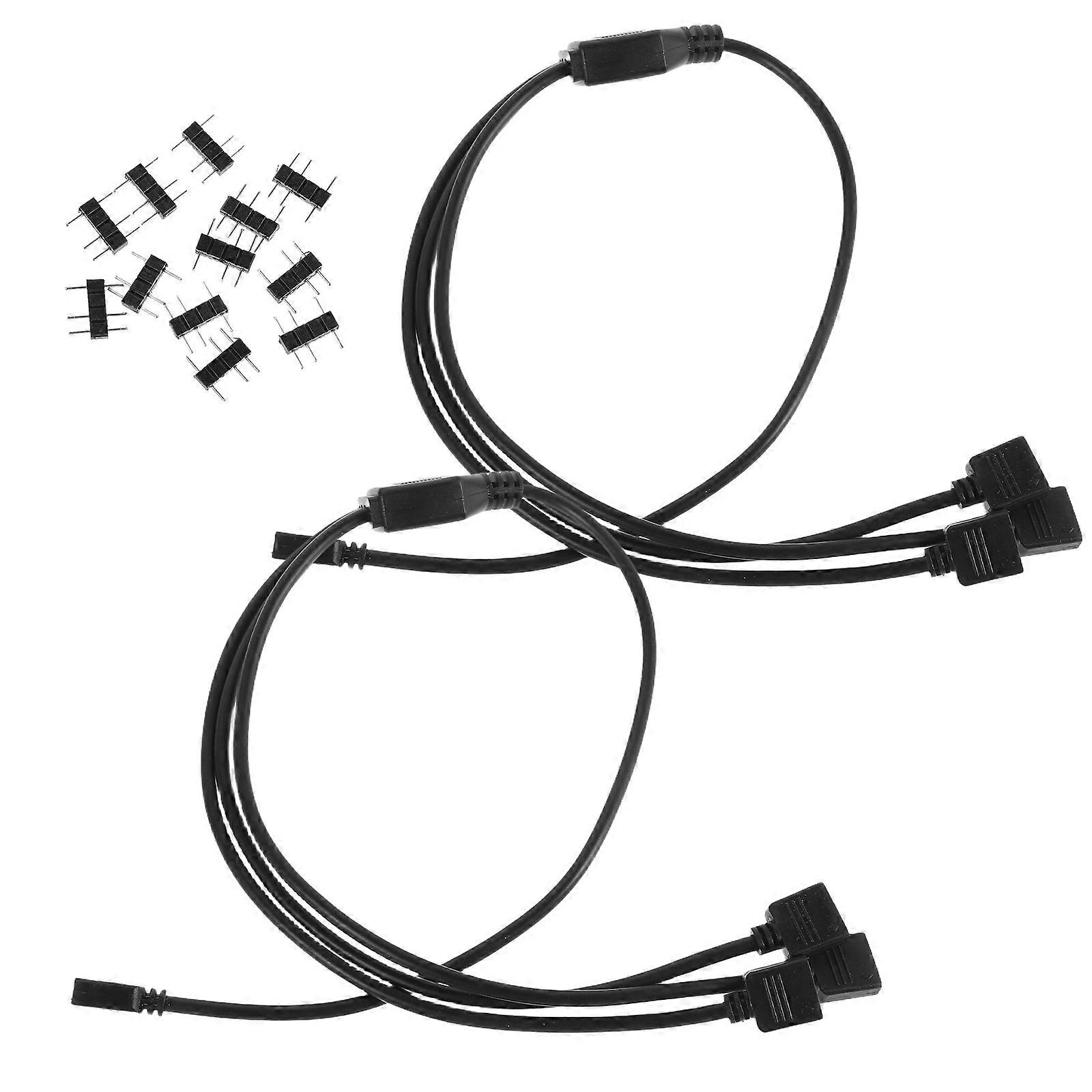 Splitter Hub Extension Cable for PC Case Fans and LED Strips, Durable Multi Device Connector with Easy Installation