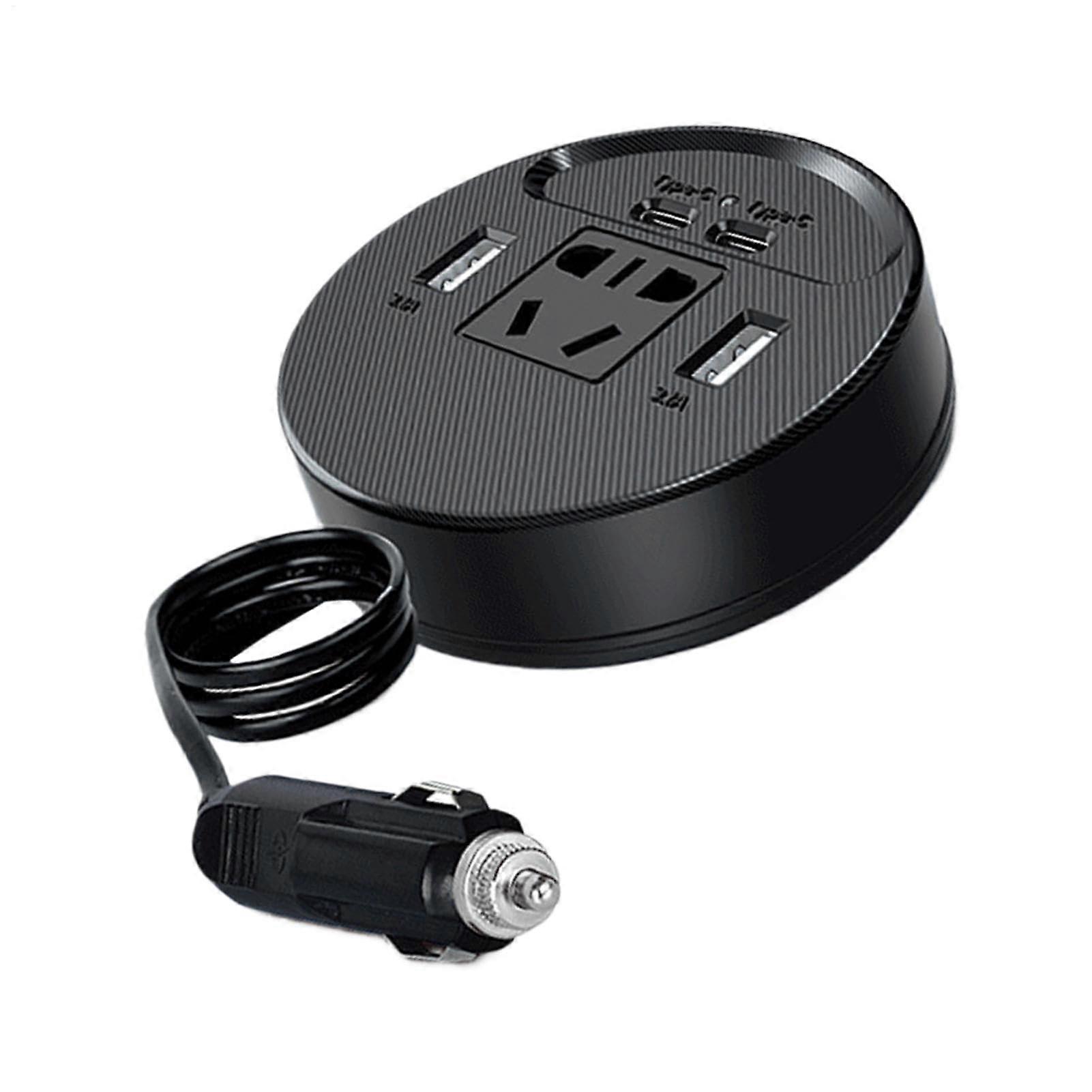 Power Inverter for Car | 300W Multifunctional Car Charger Adapter, Dual USB Ports, Compatible with Laptops and Devices
