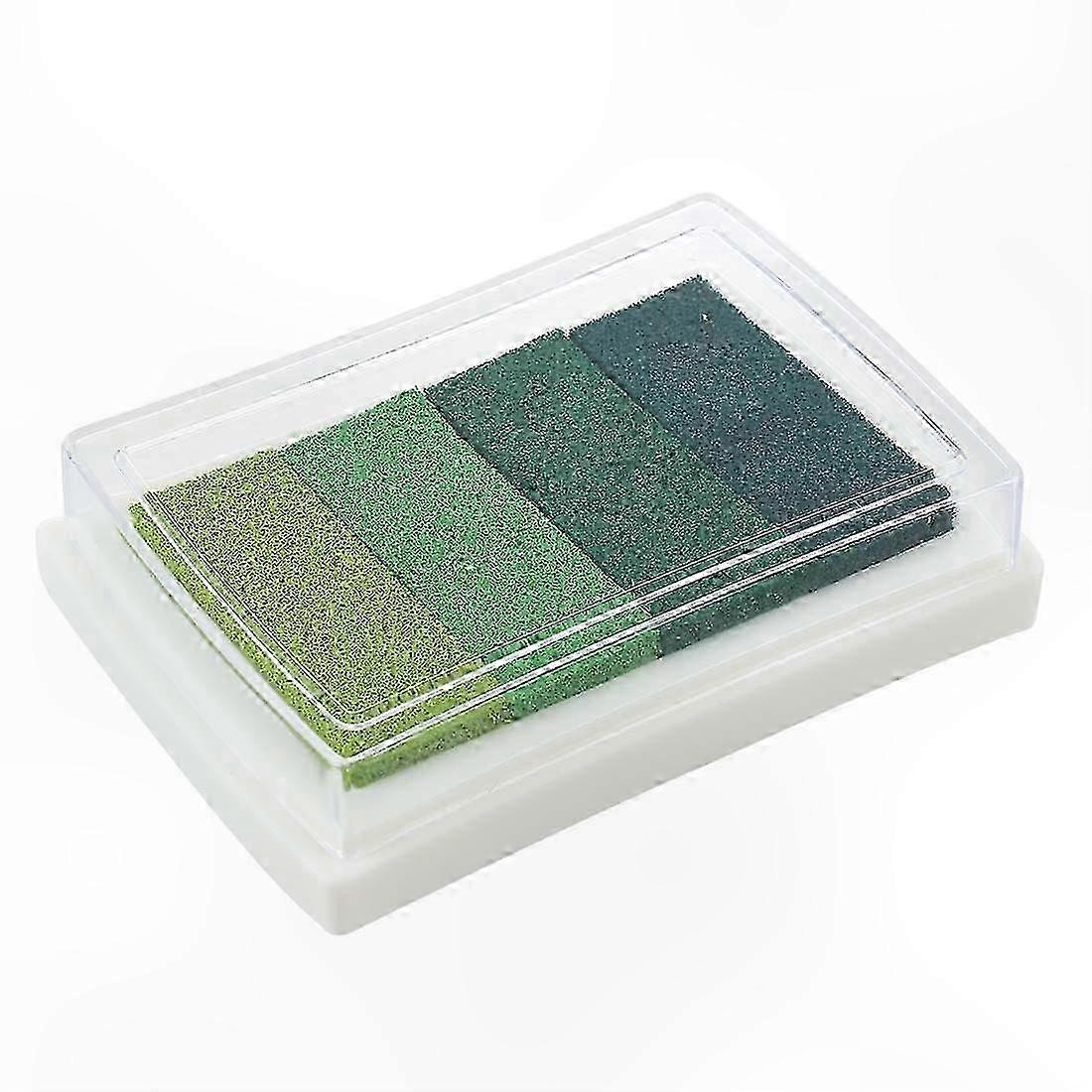 Multi-Gradient Green Ink Pad - 4 Color Oil-Based Stamp Pad for Crafting
