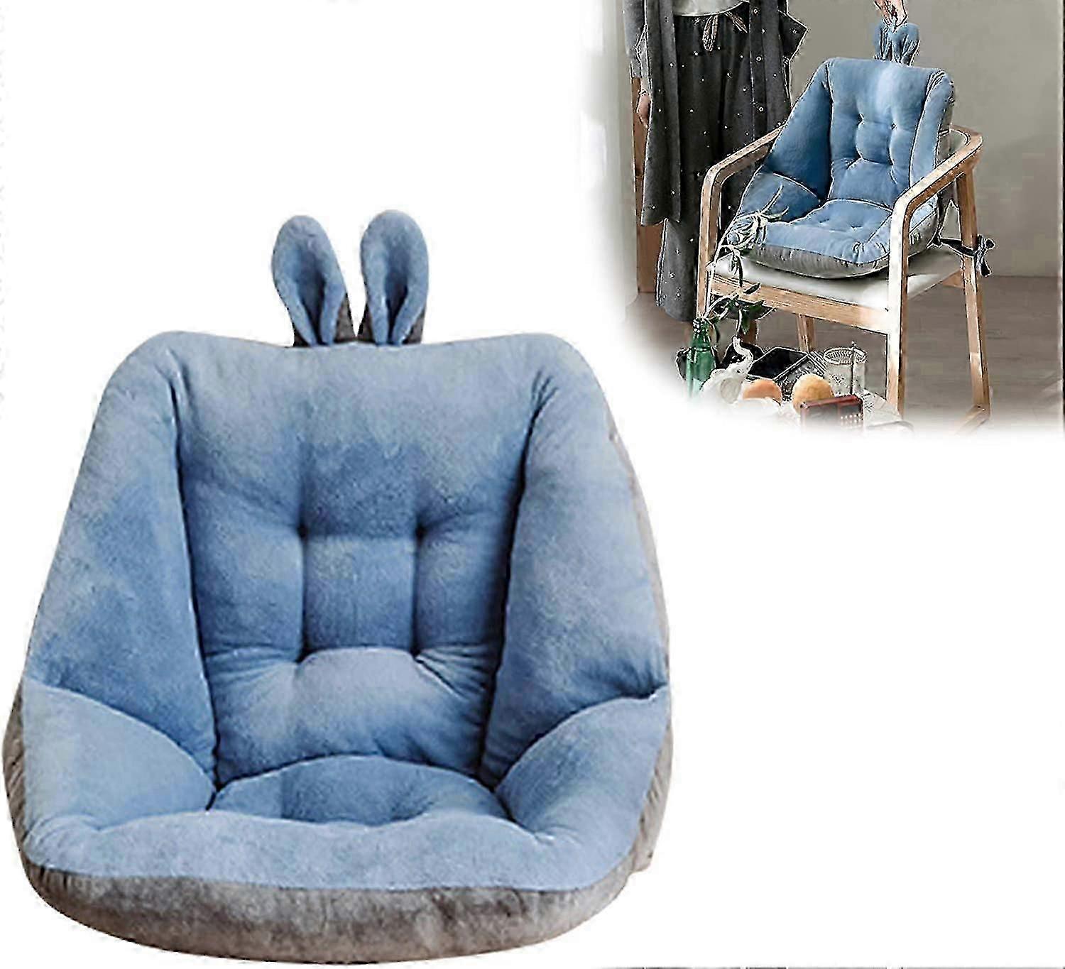 Plush Semi-Enclosed Seat Cushion with Backrest for Office Chairs, Enhancing Comfort in UK Workspaces