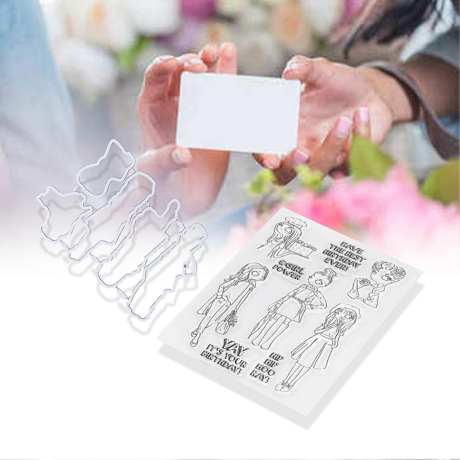 Clear Stamp Kit Transparent TPR Embossing Cutting Die Set Craft