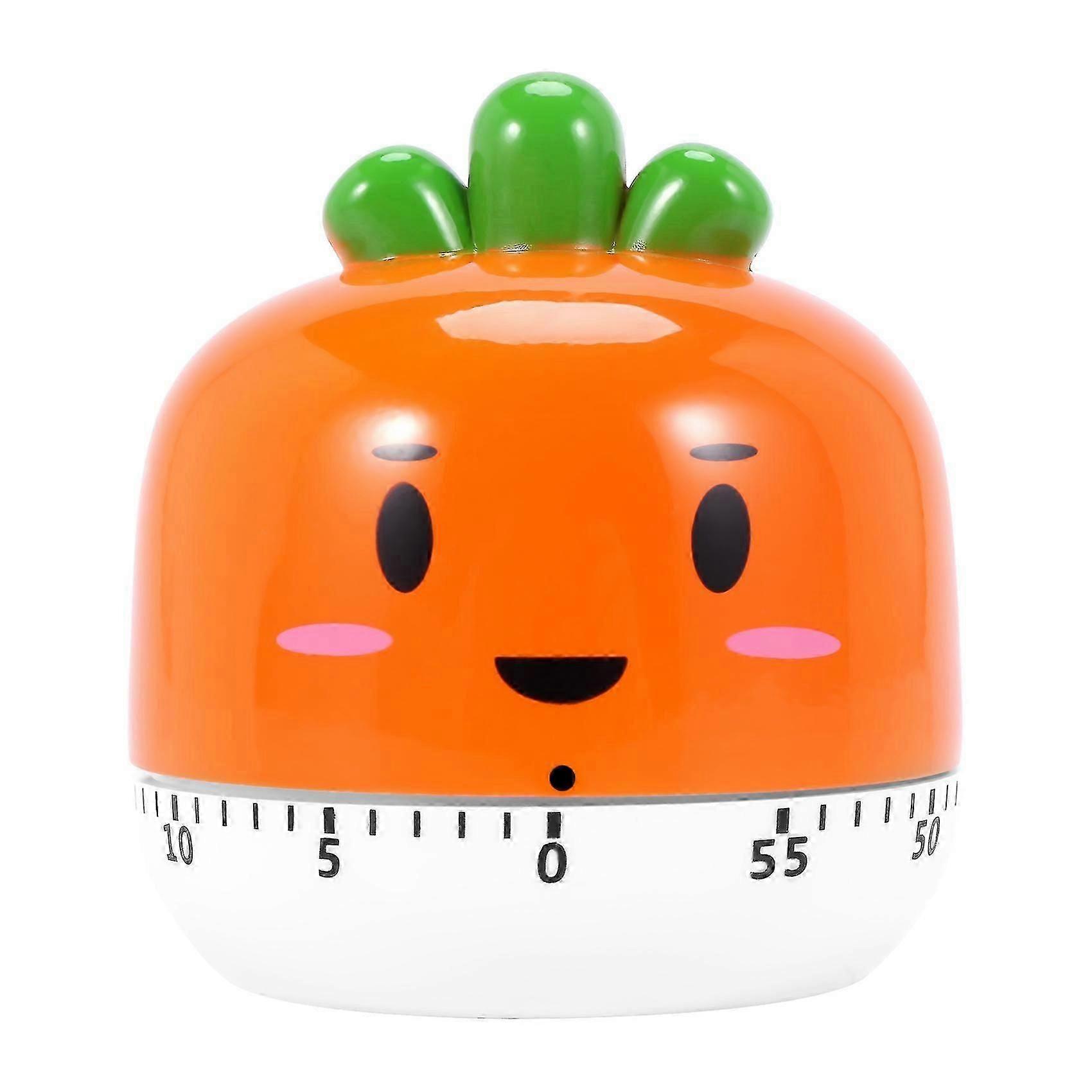 Timer 100% Mechanical Cute Kitchen Timer Stainless Steel Precision Life Timer (Carrot Shape)
