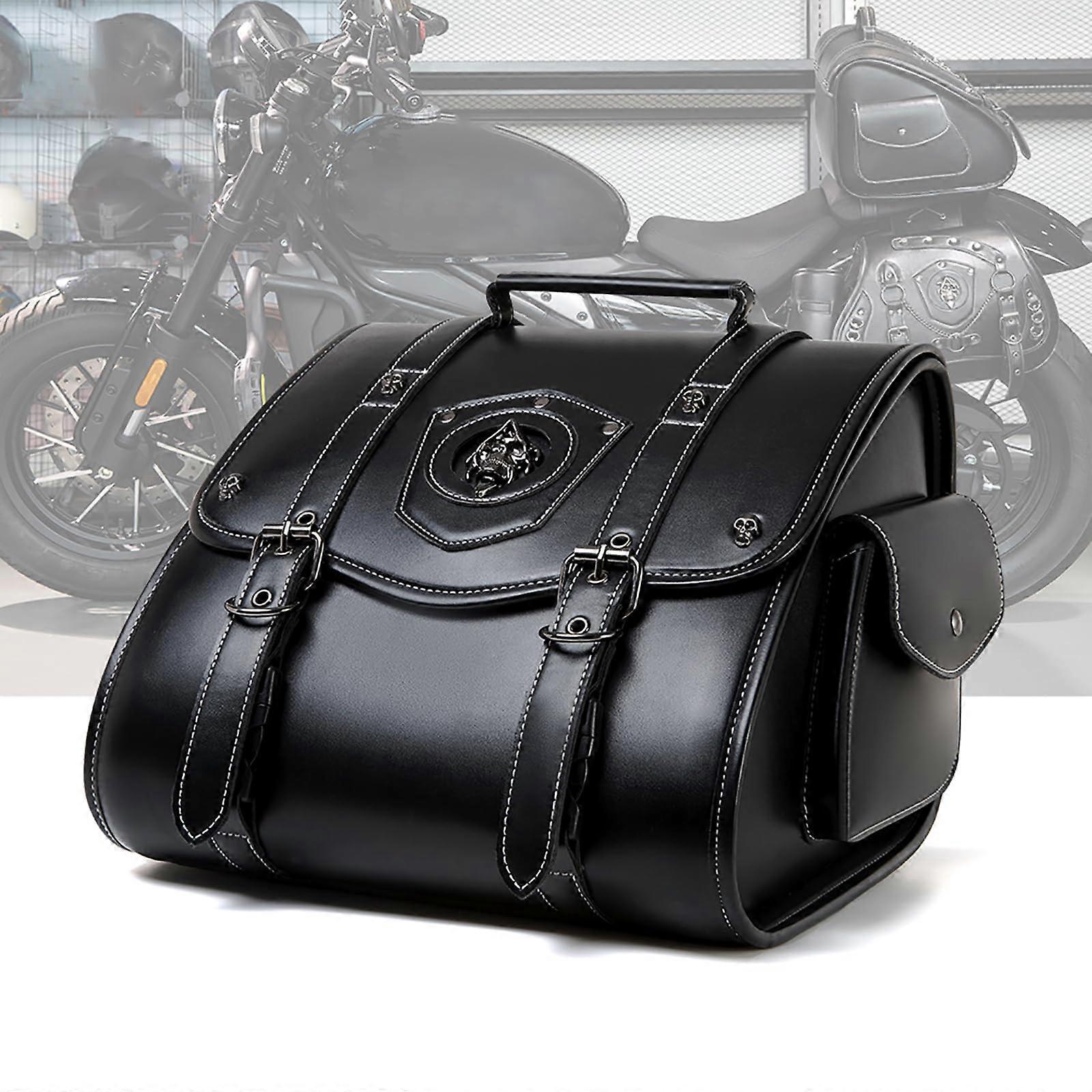 Motorcycle Leather Tail Bag Harley Davidson Breakout Durable Box Waterproof Saddlebag Side Bags