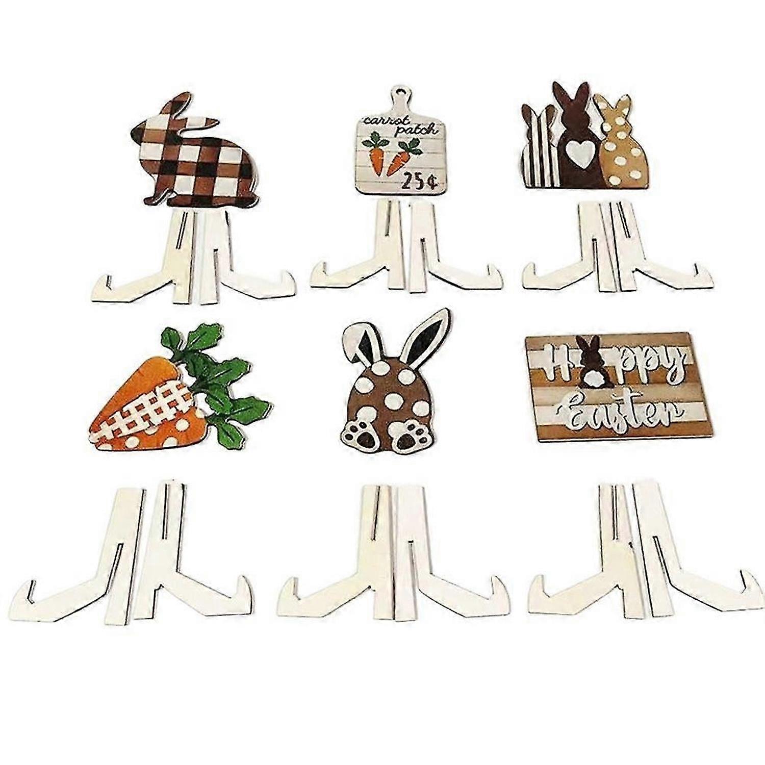 Easter Spring Tiered Tray Decor Easter Bunny Egg Table Decor Sign Spring Wooden Table Signs Easter Carrot