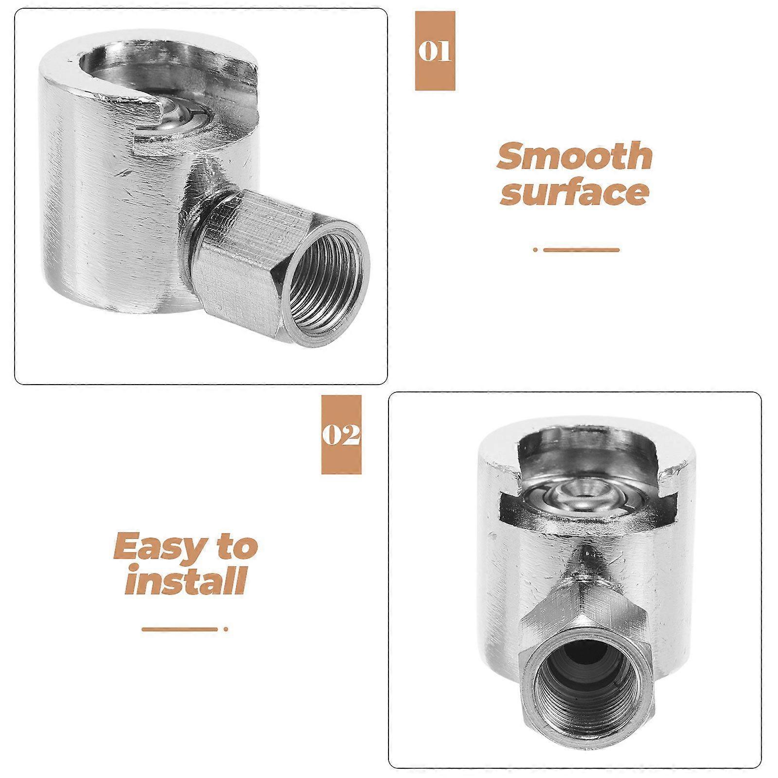 Button Head Grease Fitting Adapter Grease Fitting Coupler Button-Head Fitting Coupler Hydraulic Grease Fitting Replacement Metal Grease Adapter Replac