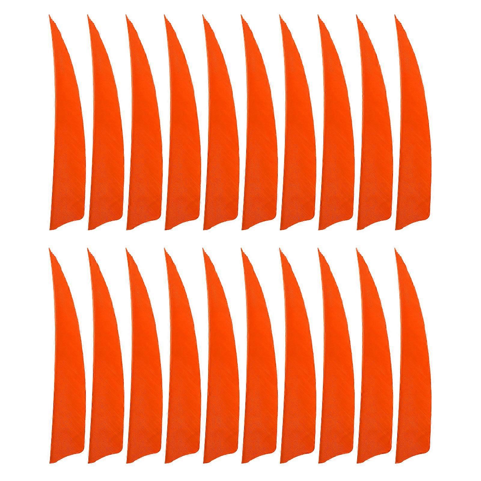20pcs Feather Fletching High Speed Stable Flight Archery Arrows for Outdoor Arrows 4 Inch Orange