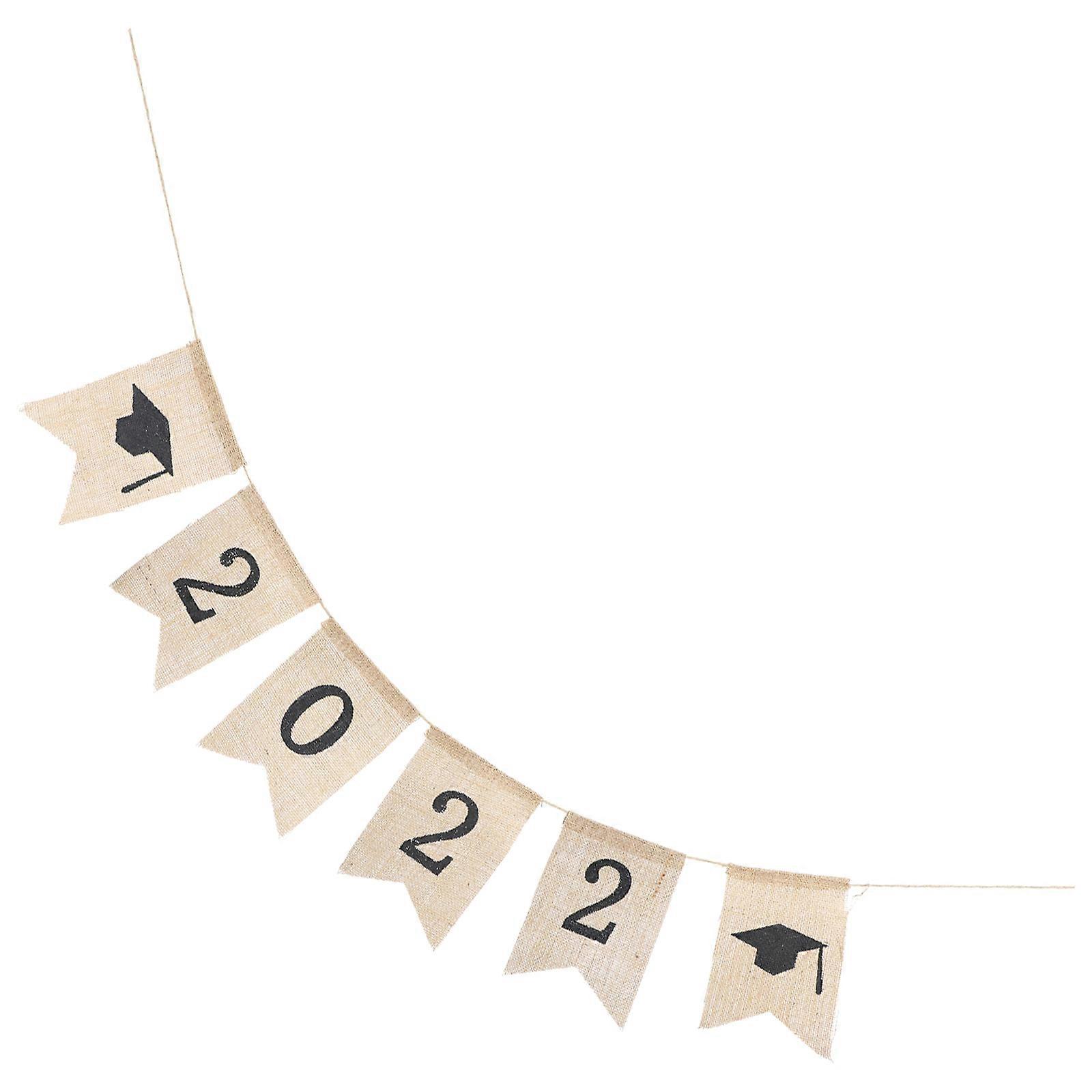 Graduation Doctor Cap Banner Decorative Party Banner for Decoration 1Set