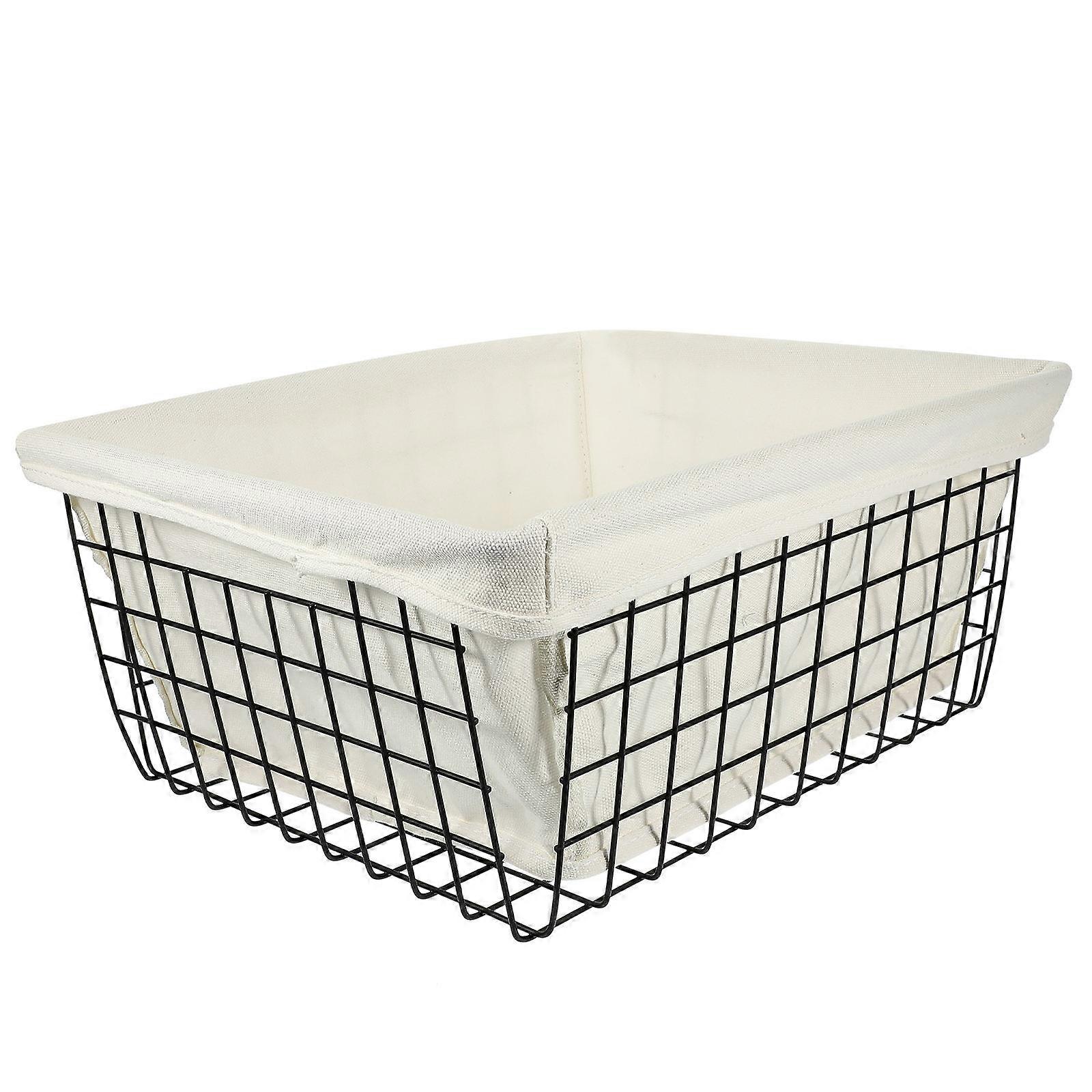 Organizer Box for Storage Multifunctional Storage Basket Silver Color