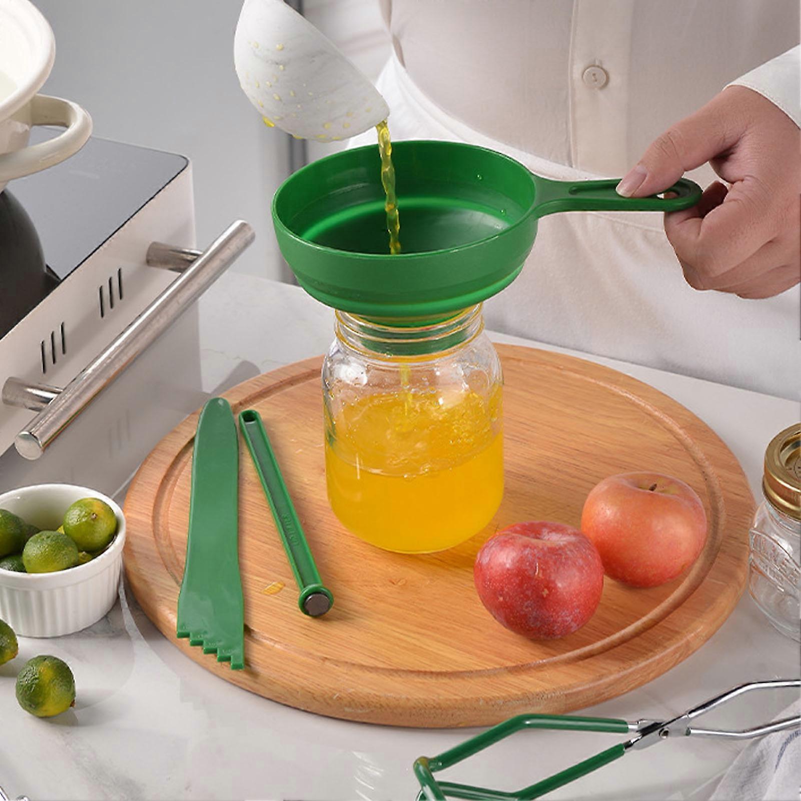 7pcs Green Heat Resistant Jam Making Tools Kit 890g for Cooking