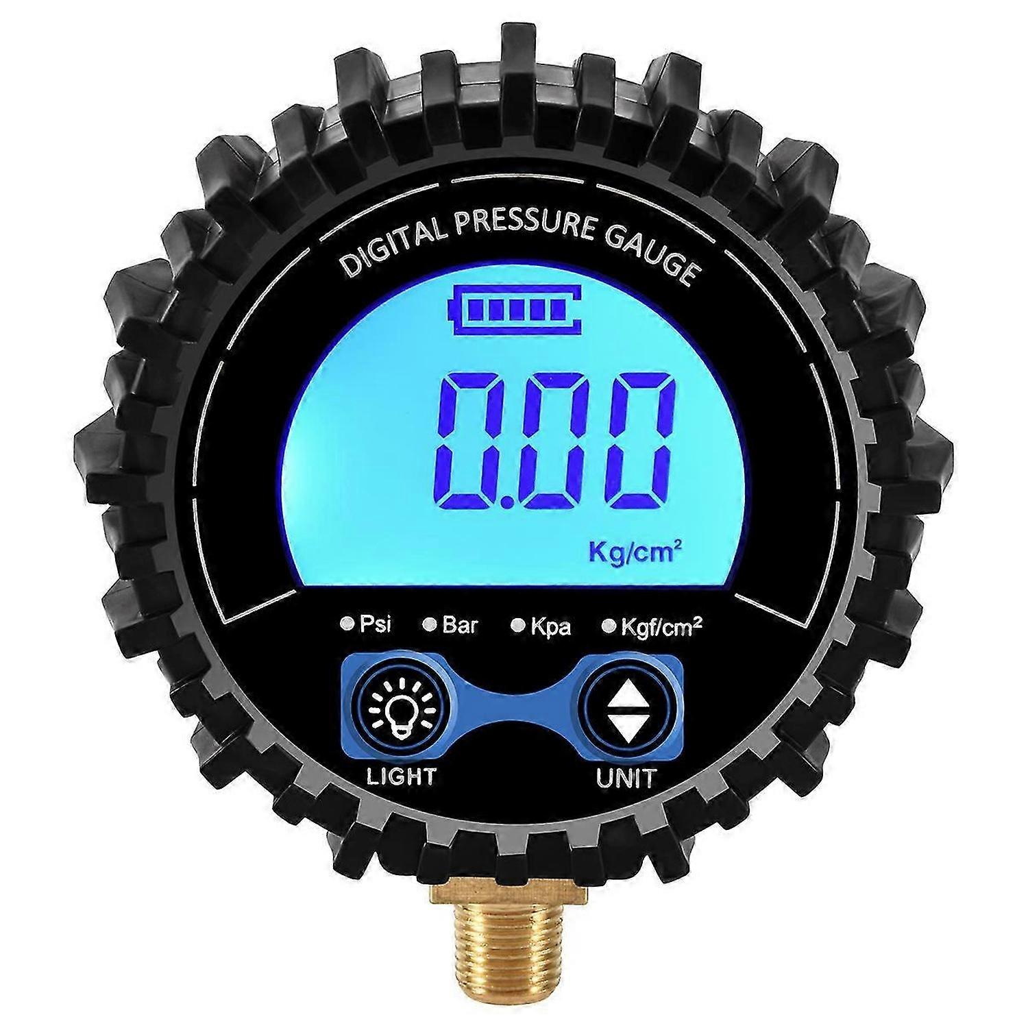 Tire Pressure Gauge Digital Tire Tester Display Air Pressure Manometer Quick Connect Coupler Thread