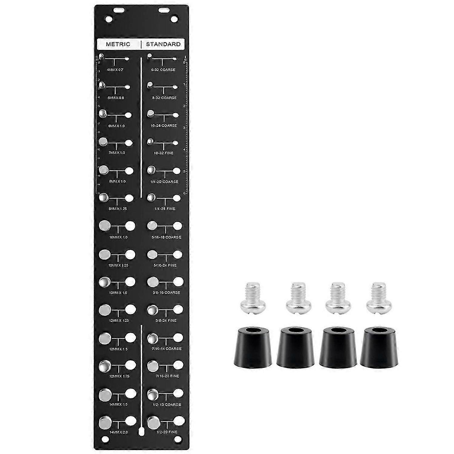 28 Nut and Bolt ThreadChecker with food pads,Black