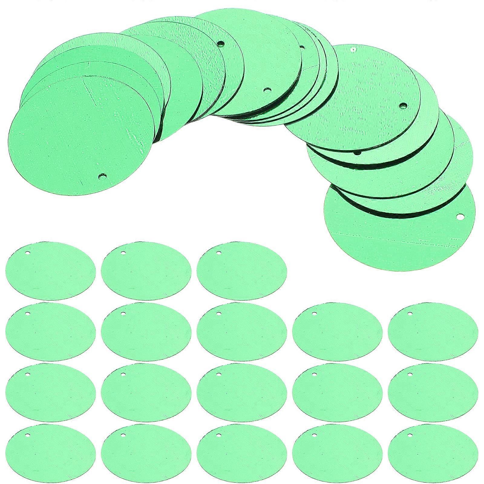 Round Sequins PVC Green Sequins for Crafts with 200Pcs for Embroidery
