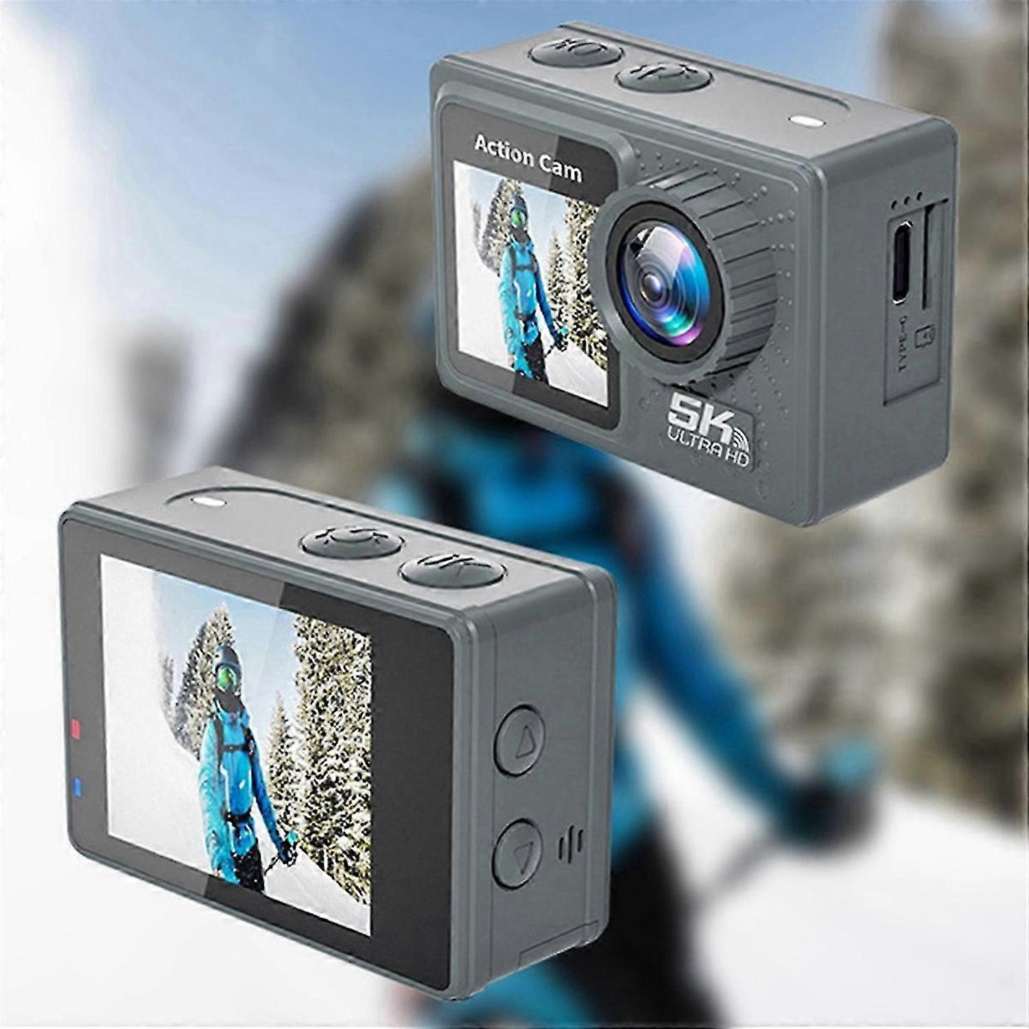 Action Camera Waterproof Action Camera Action Outdoor Camera Anti-Shake 170°A+ Grade High Resolution
