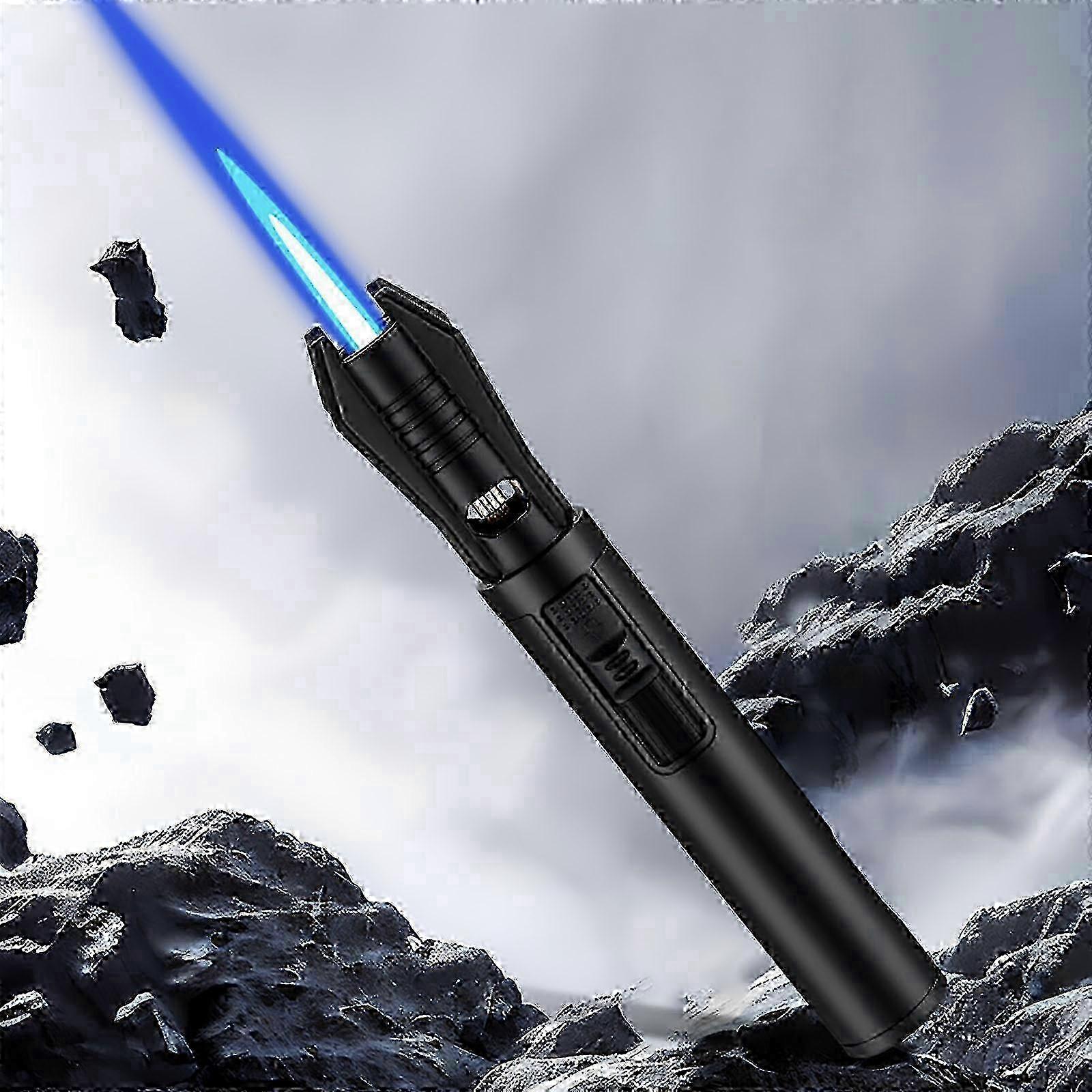 Jet Flame Lighter Small Portable Handheld Spray Lighter Transparent Visible Window Mini Welding Outdoor Light And Portable