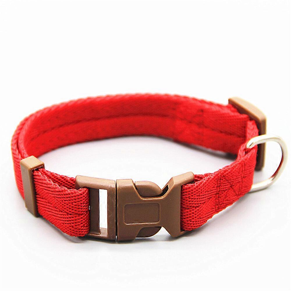 Dog Pet Adjustable Nylon Collar Small Medium Large XL With Buckle Puppy