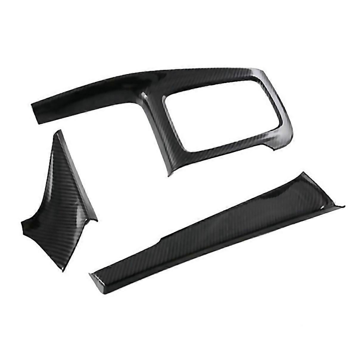For 3pcs Carbon Fiber Central Control Gear Shift Panel Decal Interior Modification For