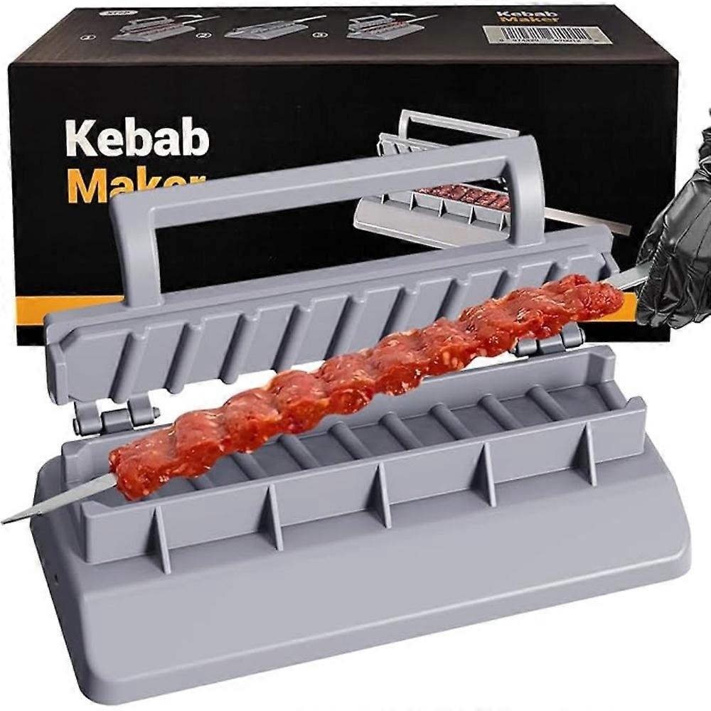 New Large Plastic Press Kebab Maker Reusable Portable Save Effort Press Kebab Maker for Home Chefs Picnic Camping Barbecue Tools