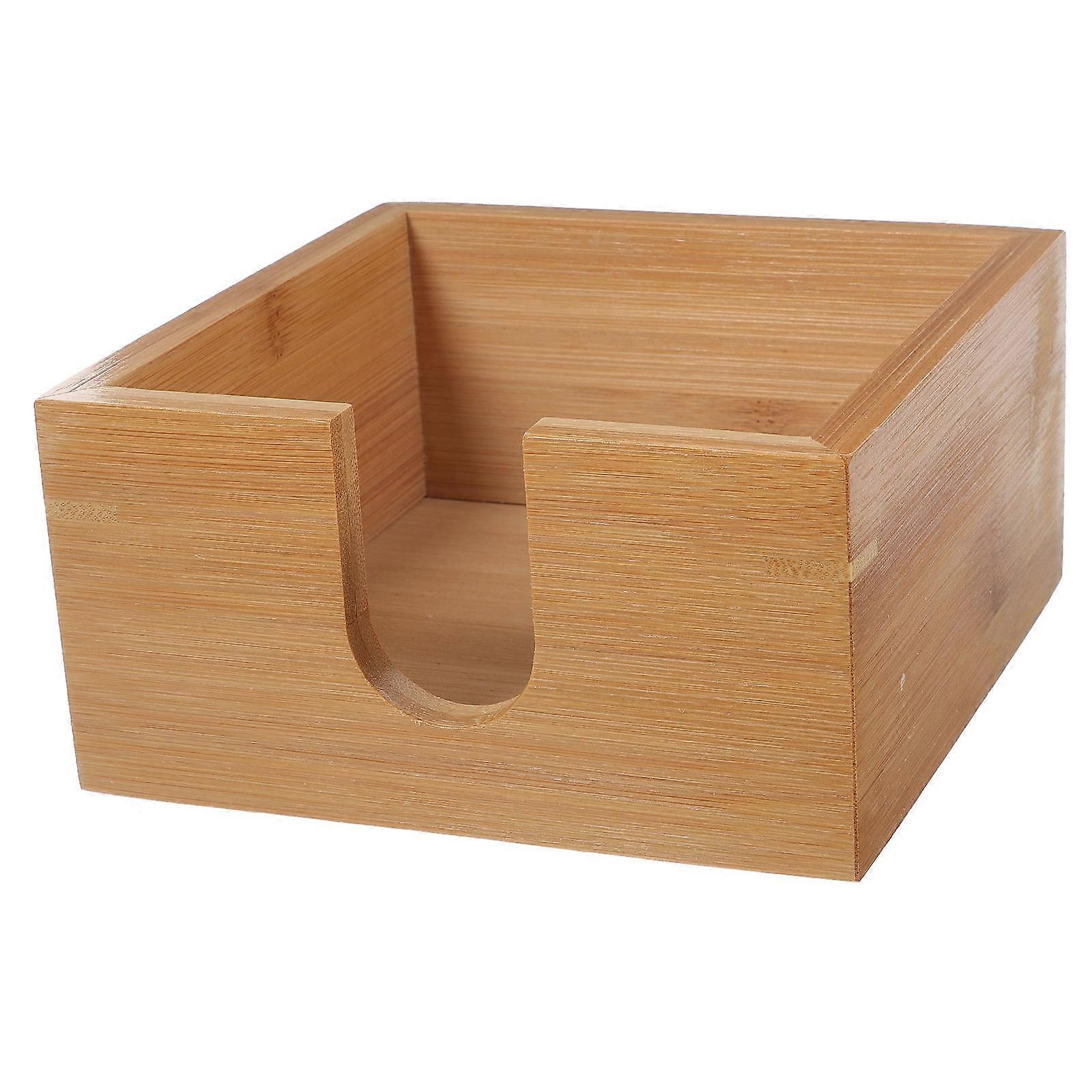 Khaki Bamboo Napkin Holder for Table Practical 3Pcs Set